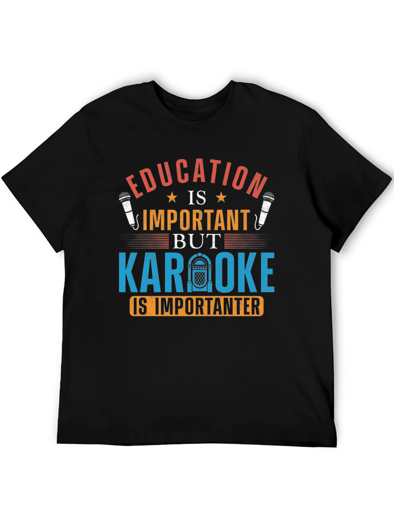 Black Education vs Karaoke Graphic Tee view 5