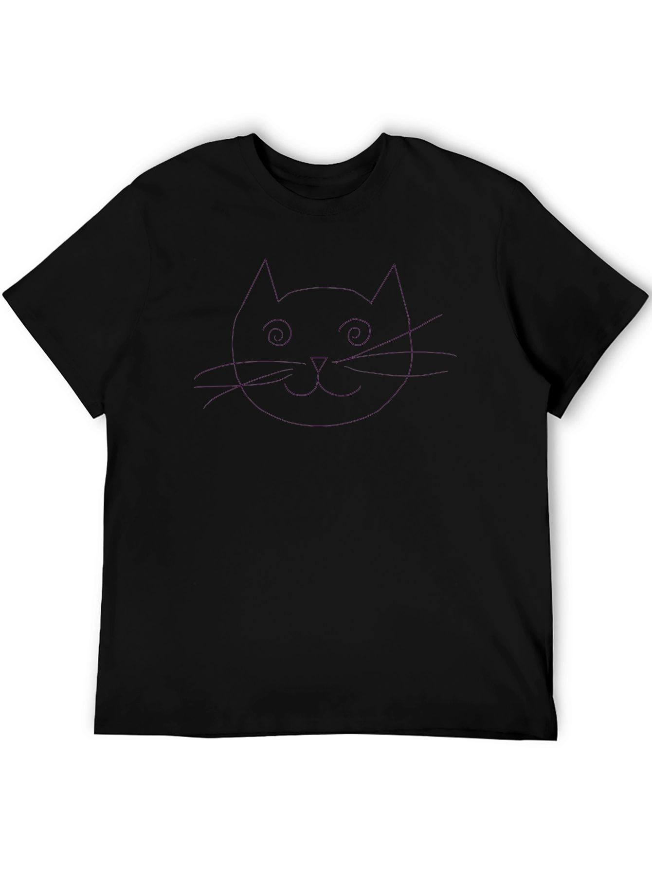 Black Men's Solid Black Crew Neck T-Shirt view 5