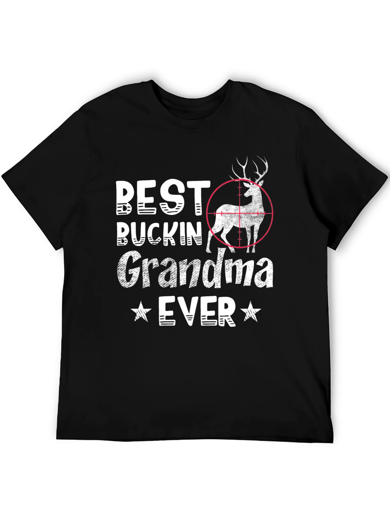 Black Best Buckin' Grandma Ever T-Shirt - Hunting Gift view 5