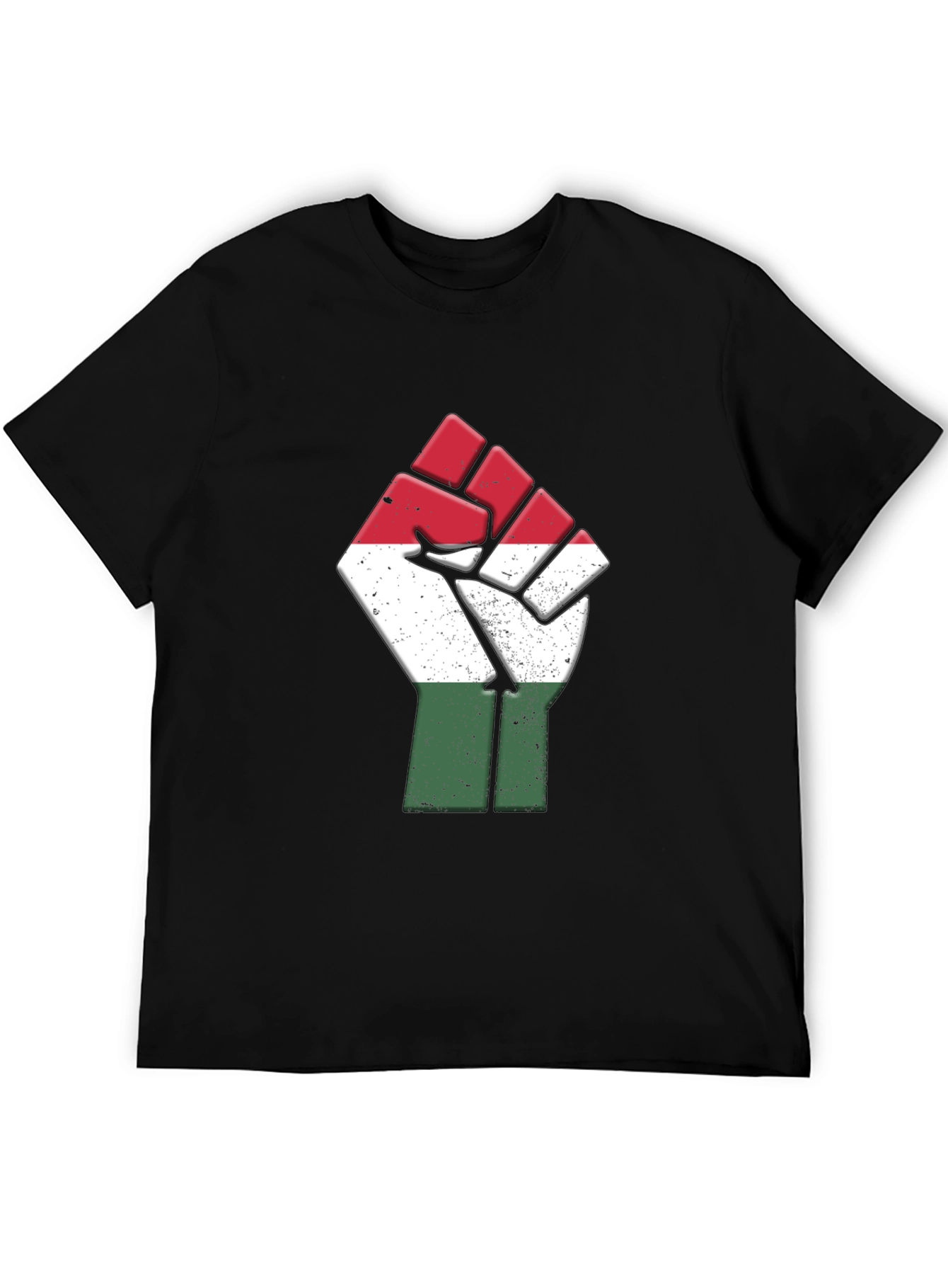 Black Hungarian Flag Fist T-Shirt - Solidarity Tee view 5