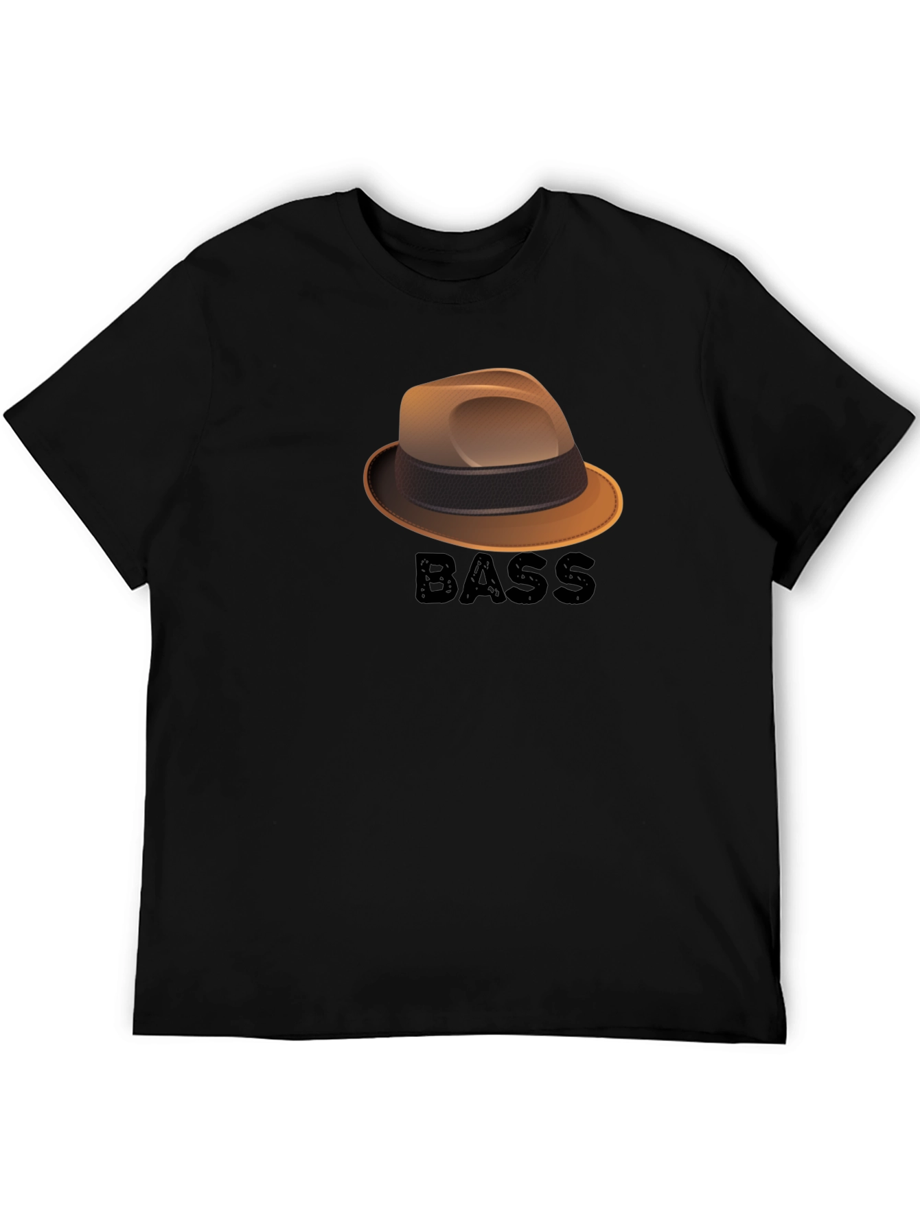 Black Bass Hat Graphic T-Shirt - Cool Music Lover Tee view 5