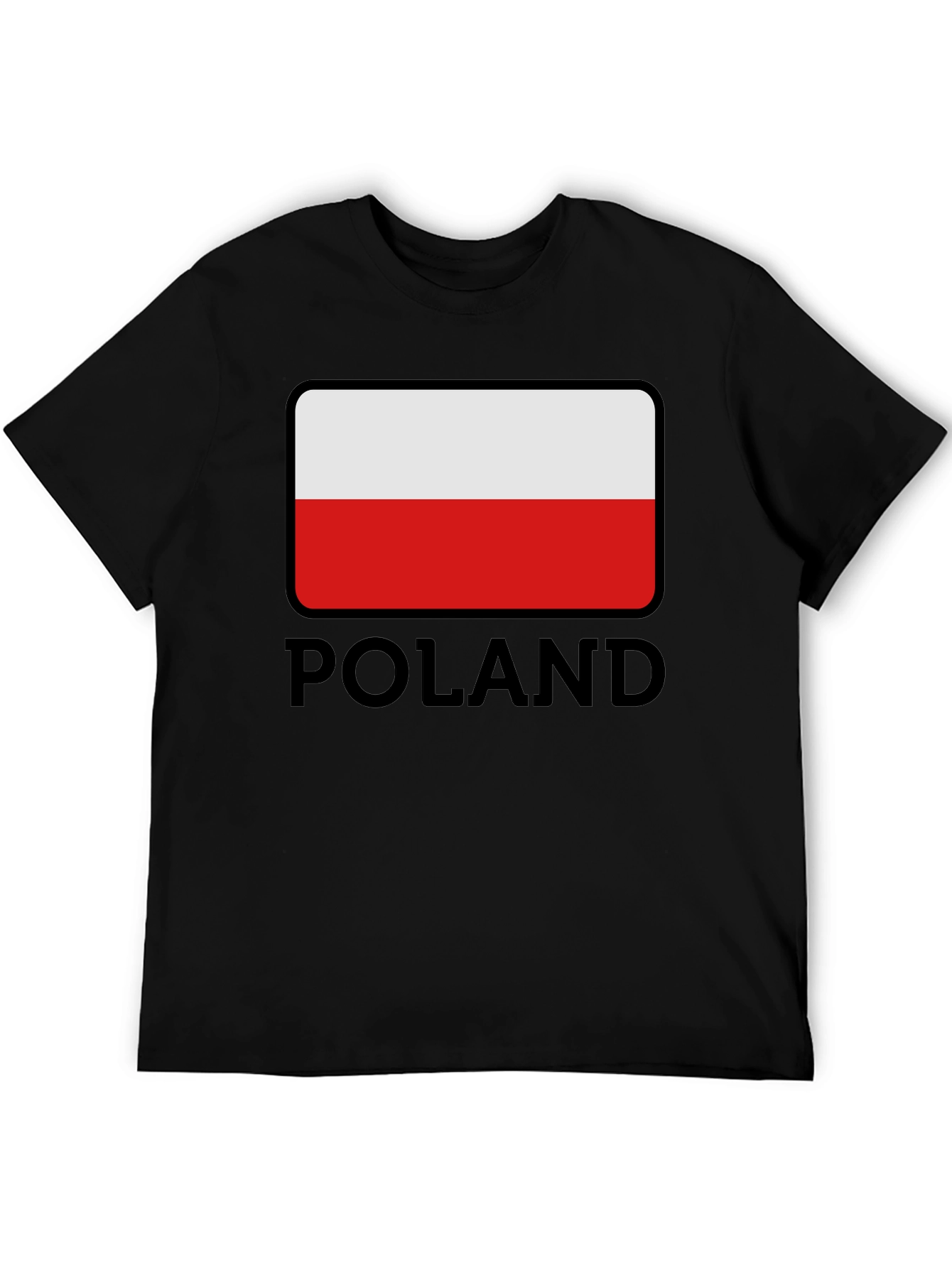 Poland Flag T-Shirt - Black Graphic Tee - 5
