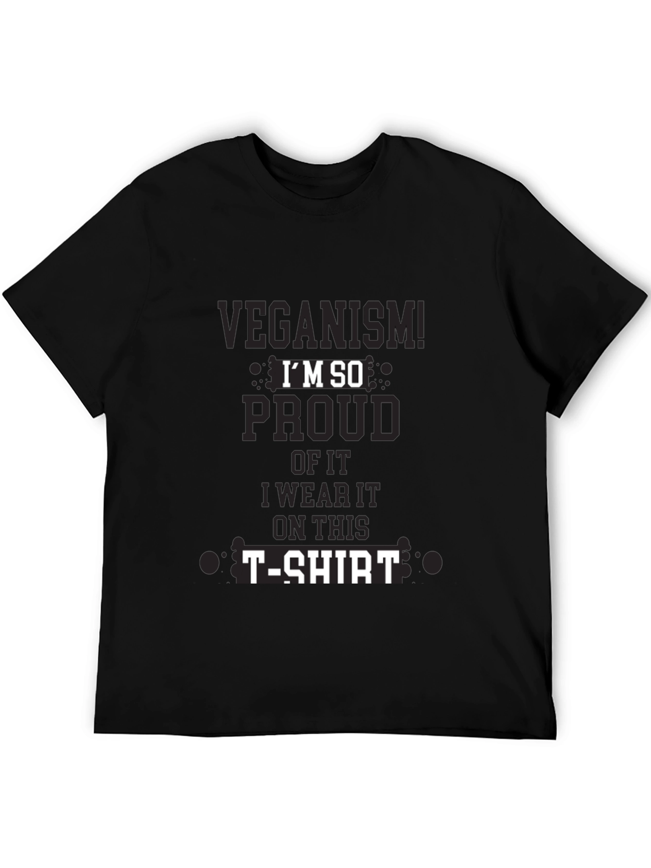 Black Veganism Pride T-Shirt - Soft Cotton Tee view 5