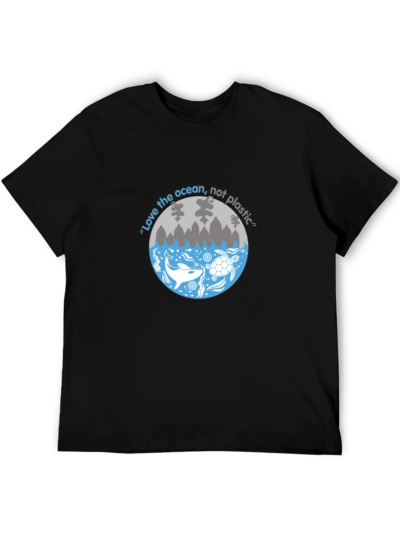 Black Love the Ocean Graphic Tee - Black view 5