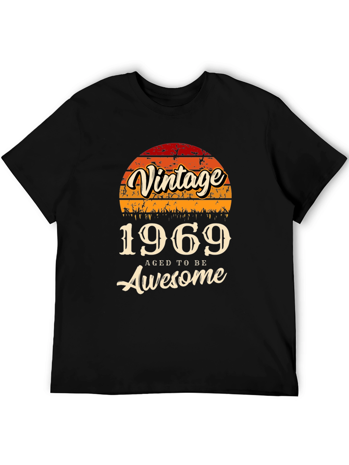 Black Vintage 1969 Aged to Be Awesome T-Shirt view 5