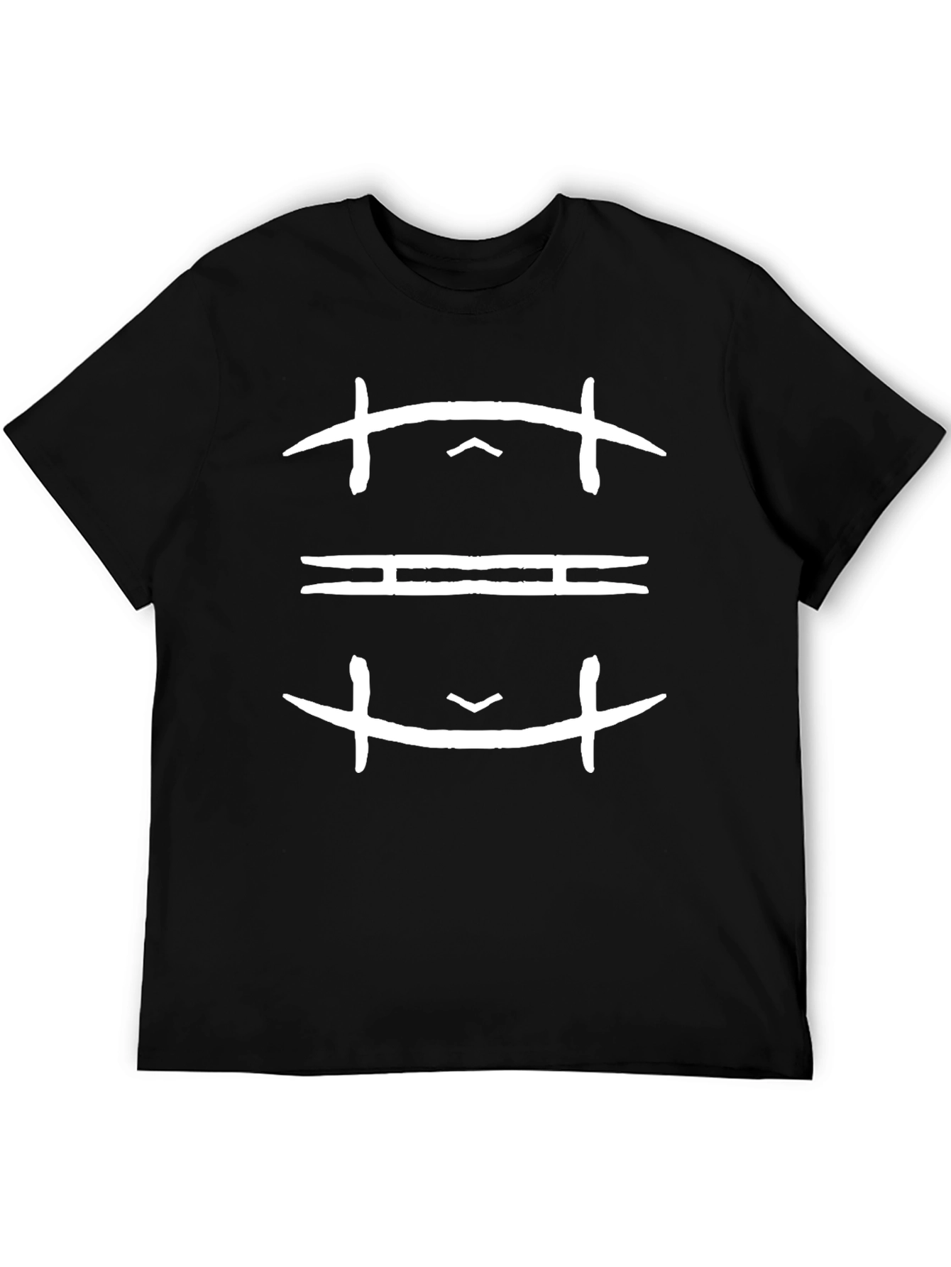 Black Abstract Graphic Print Black T-Shirt view 5
