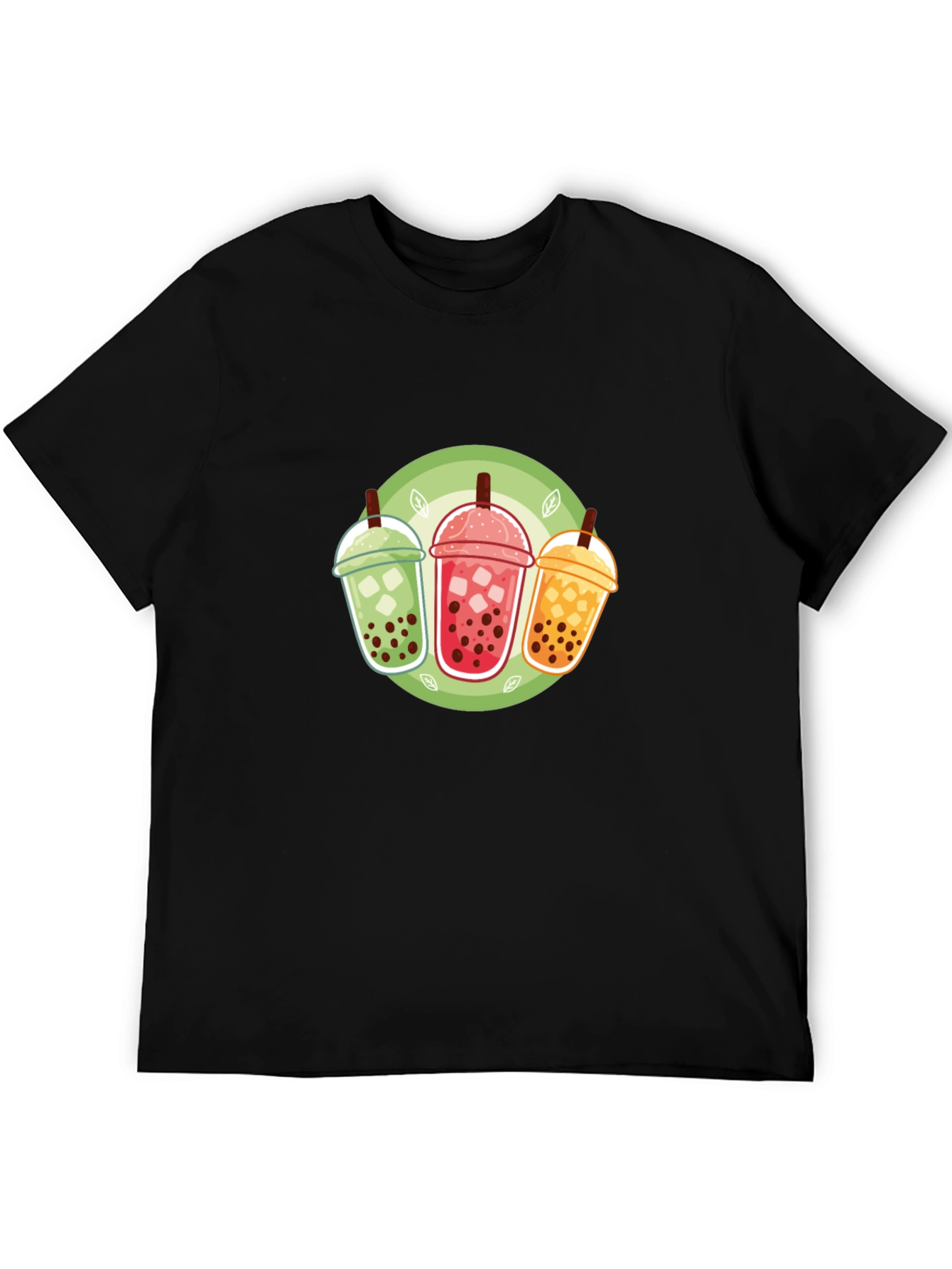 Black Bubble Tea Graphic Tee - Trendy Boba Lover Shirt view 5