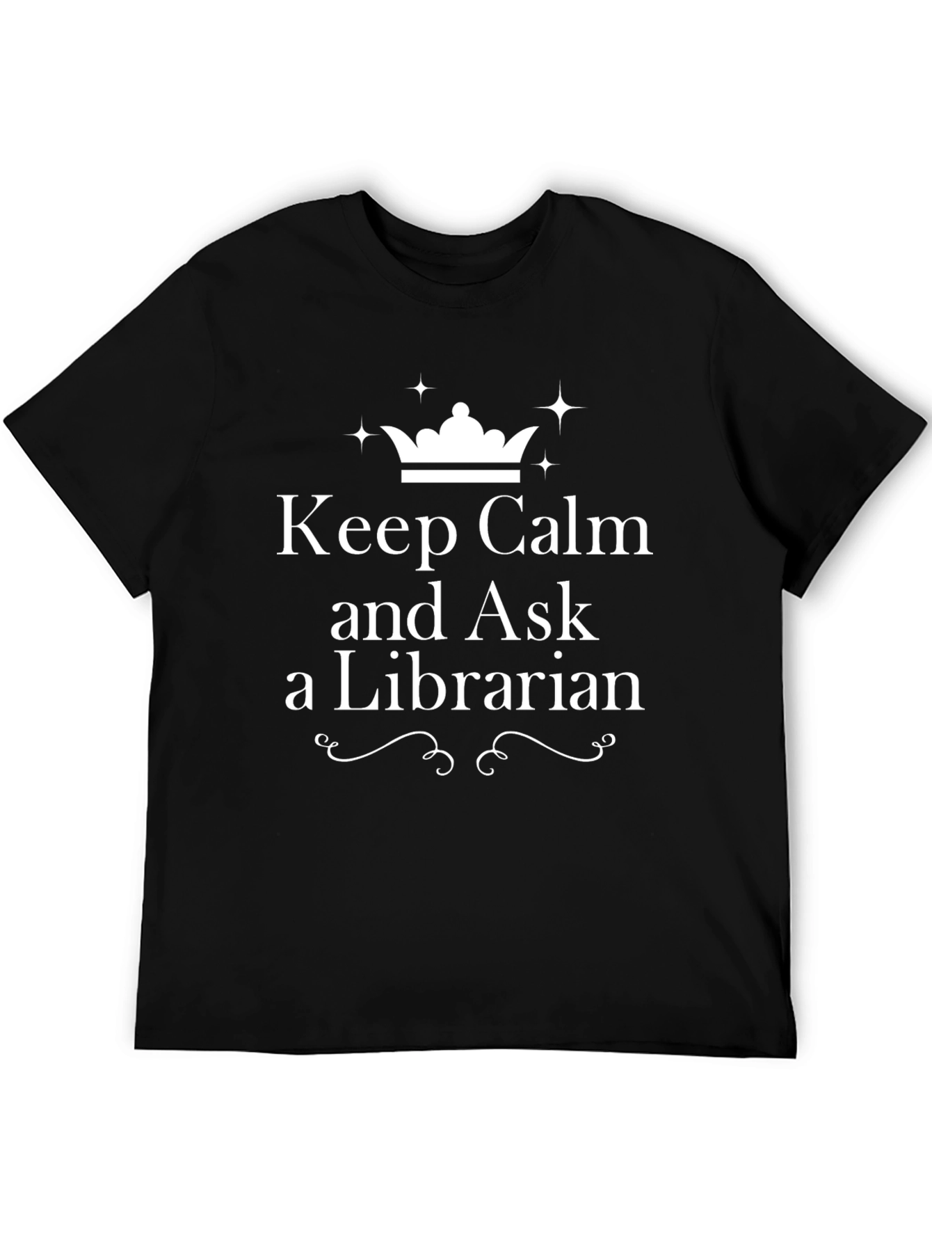 Black Keep Calm and Ask a Librarian T-Shirt view 5