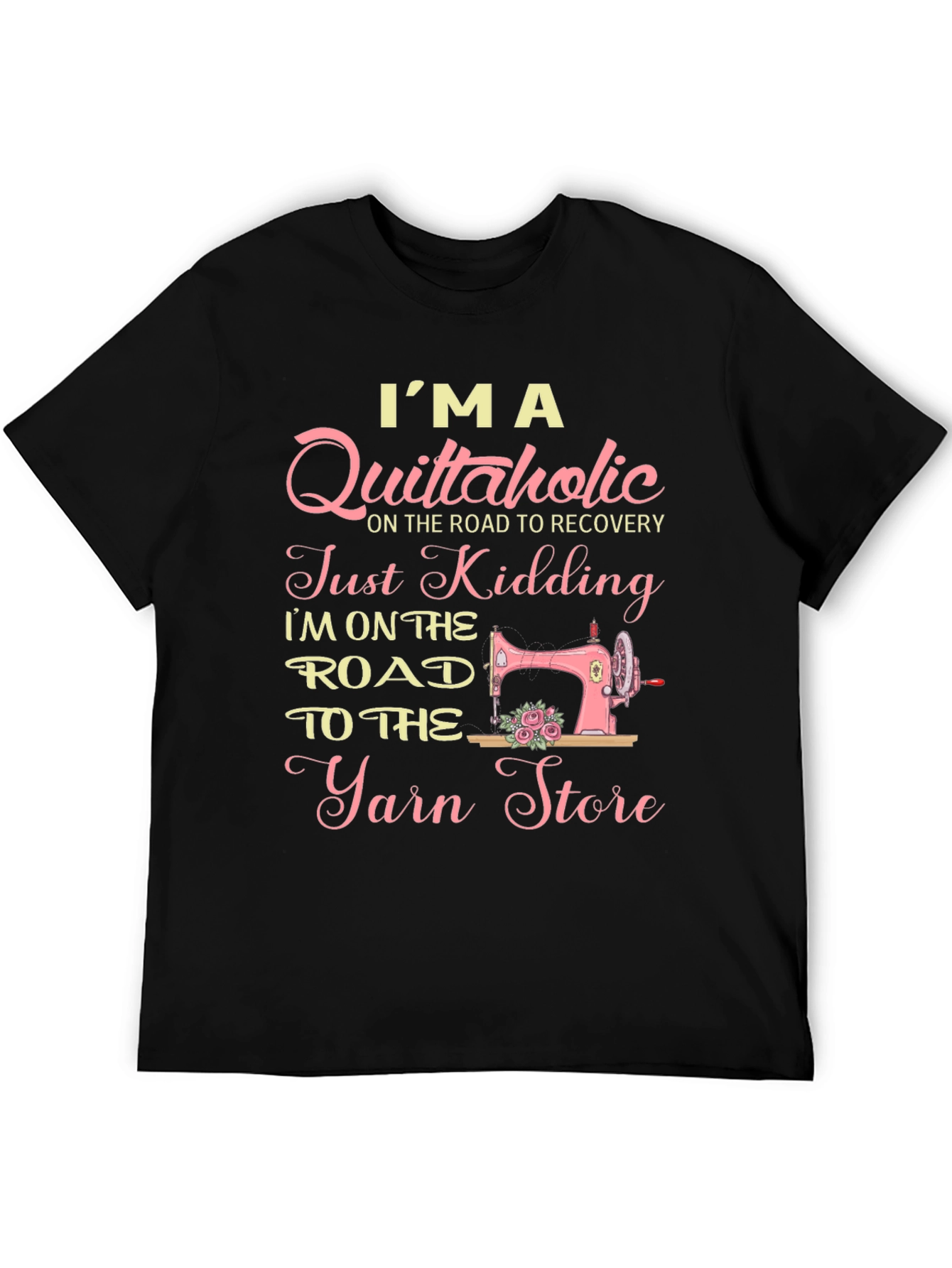 Black Quittaholic Yarn Store T-Shirt view 5