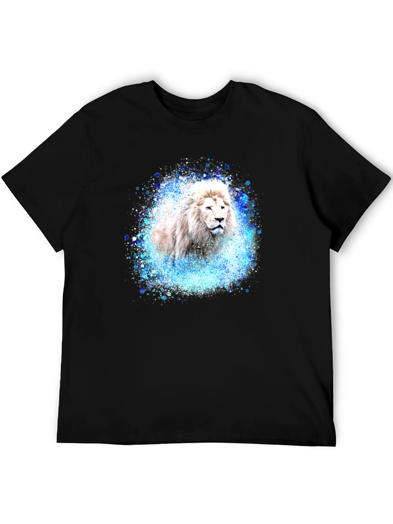 Black Lion Splash Graphic Tee - Black view 5