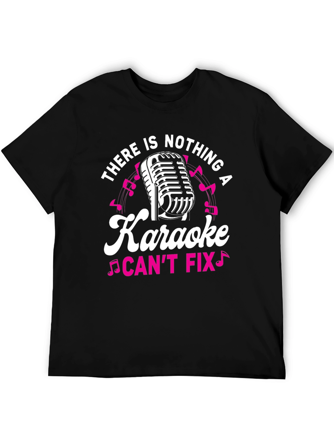 Black Karaoke Fix T-Shirt - Music Lover Tee view 5