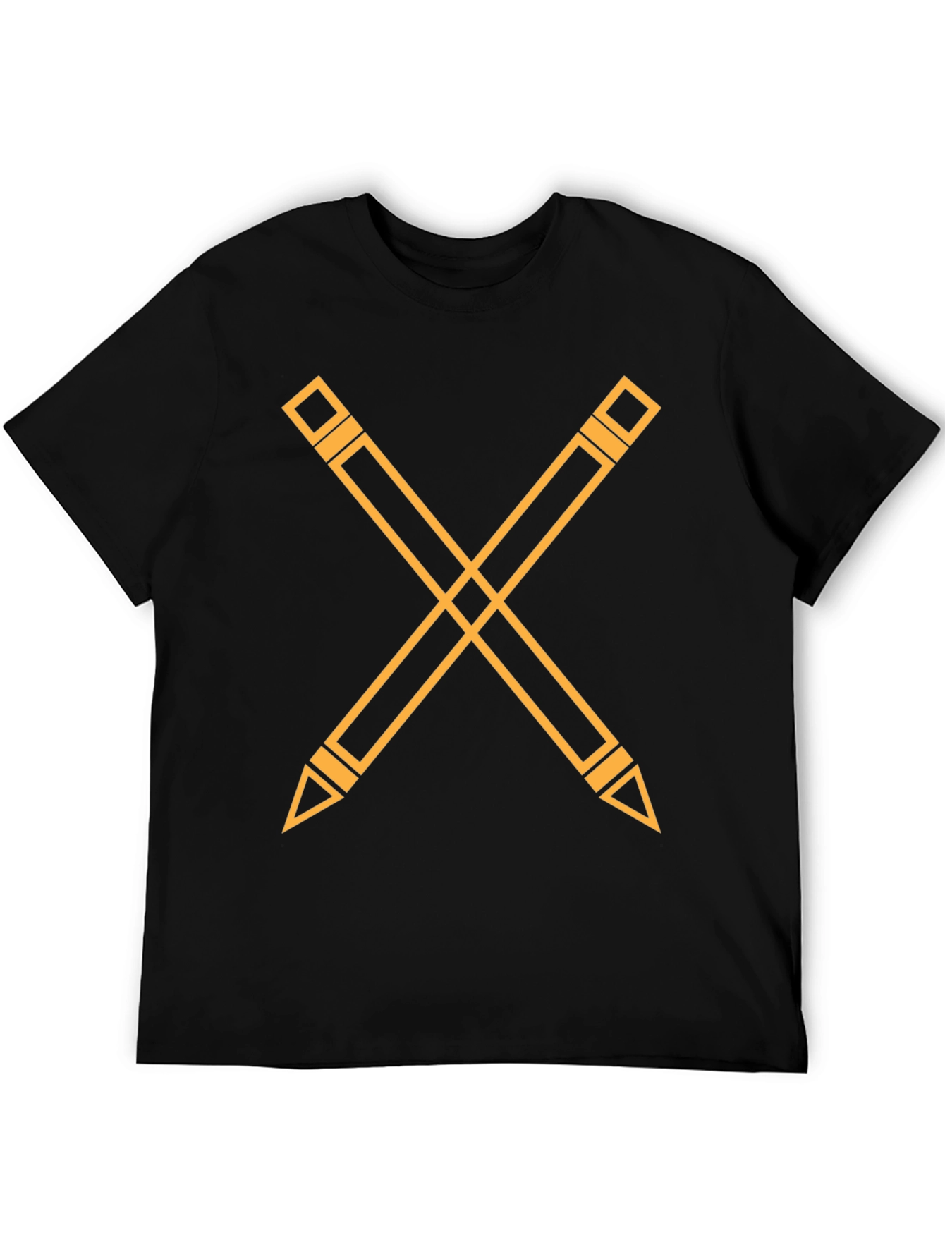 Black Pencil Cross Graphic Tee - Black view 5