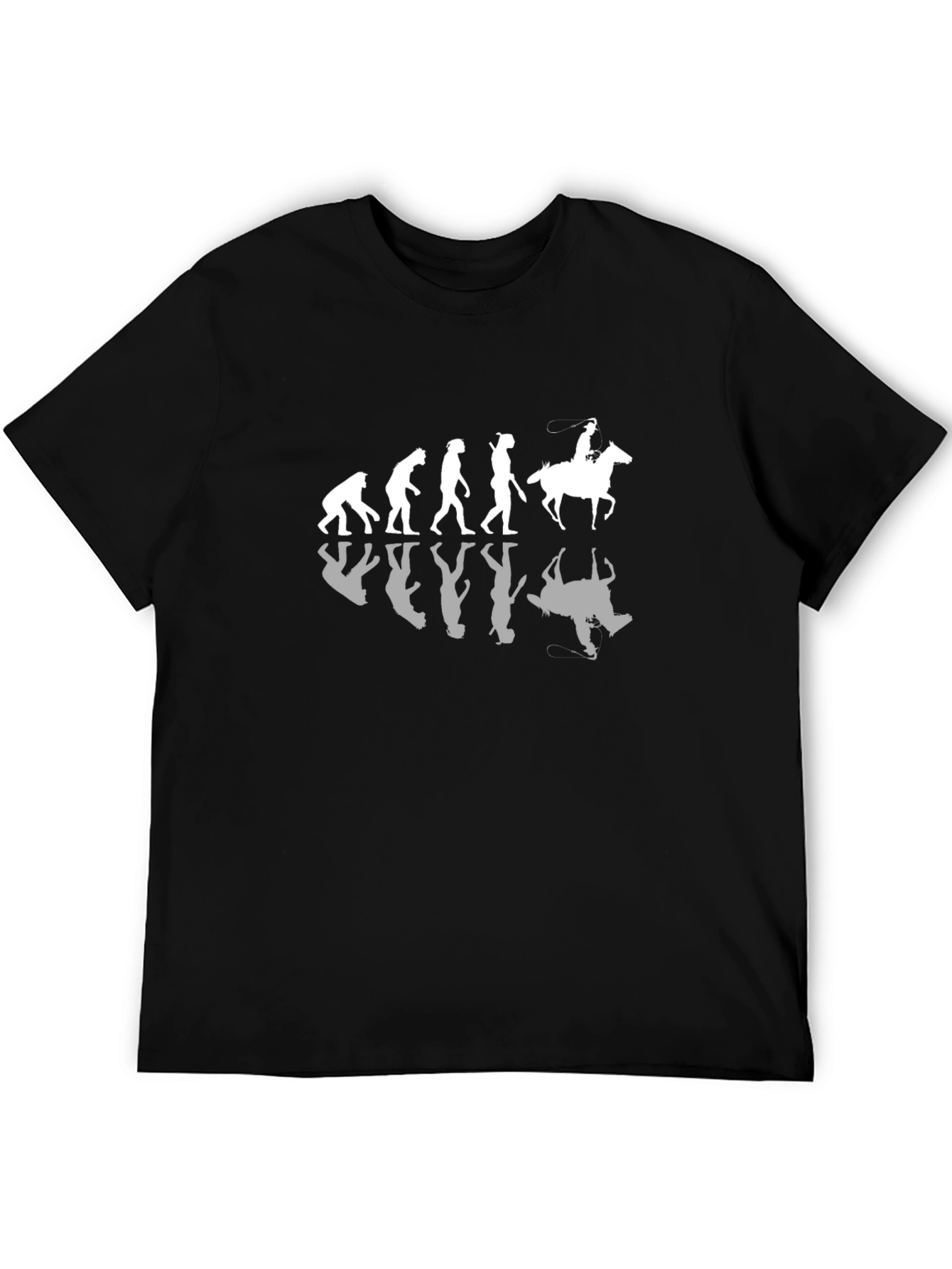 Black Evolution of Rodeo T-Shirt - Black Cotton Tee view 5