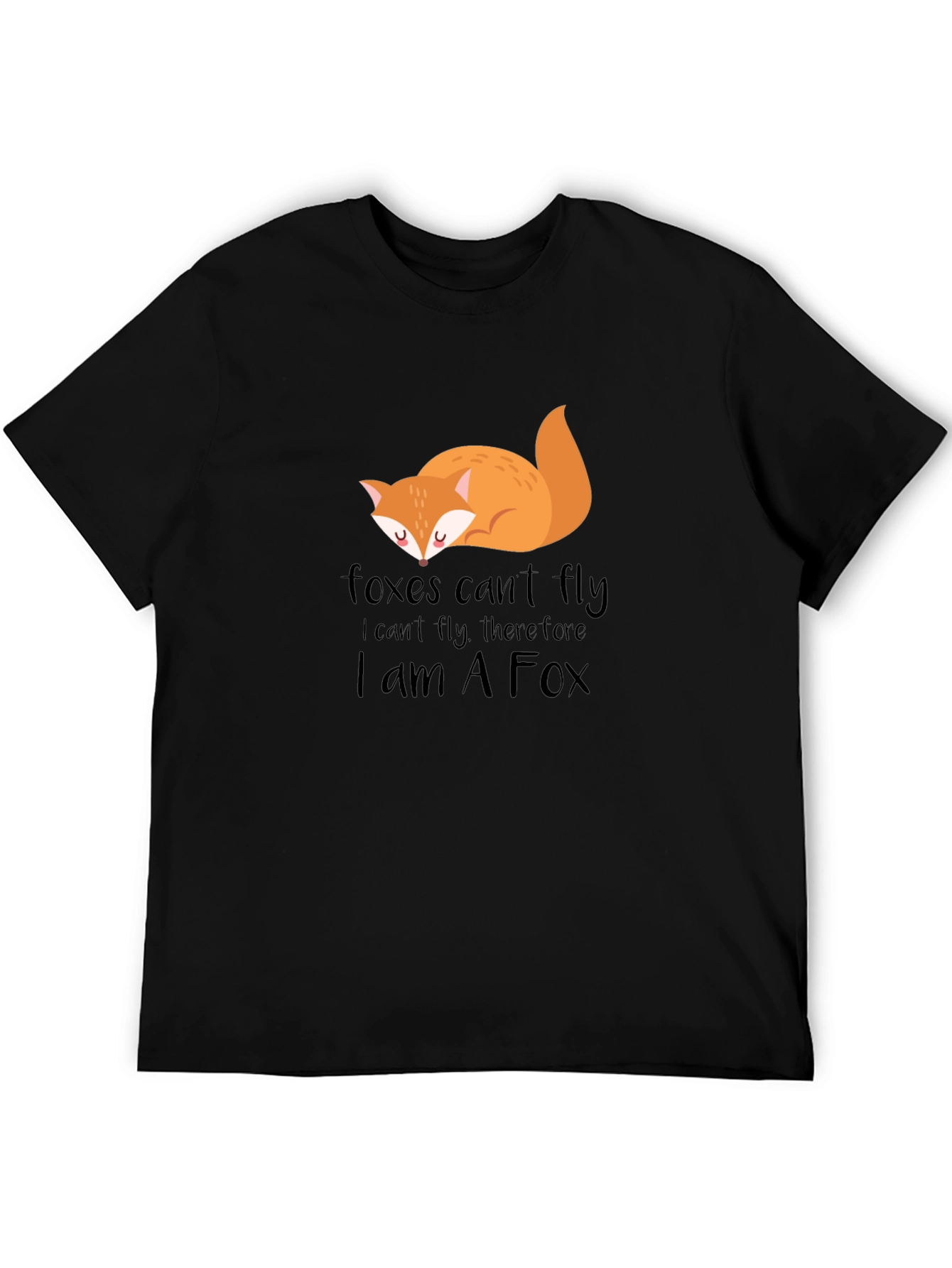 Black Foxes Can't Fly T-Shirt - Funny Animal Tee view 5