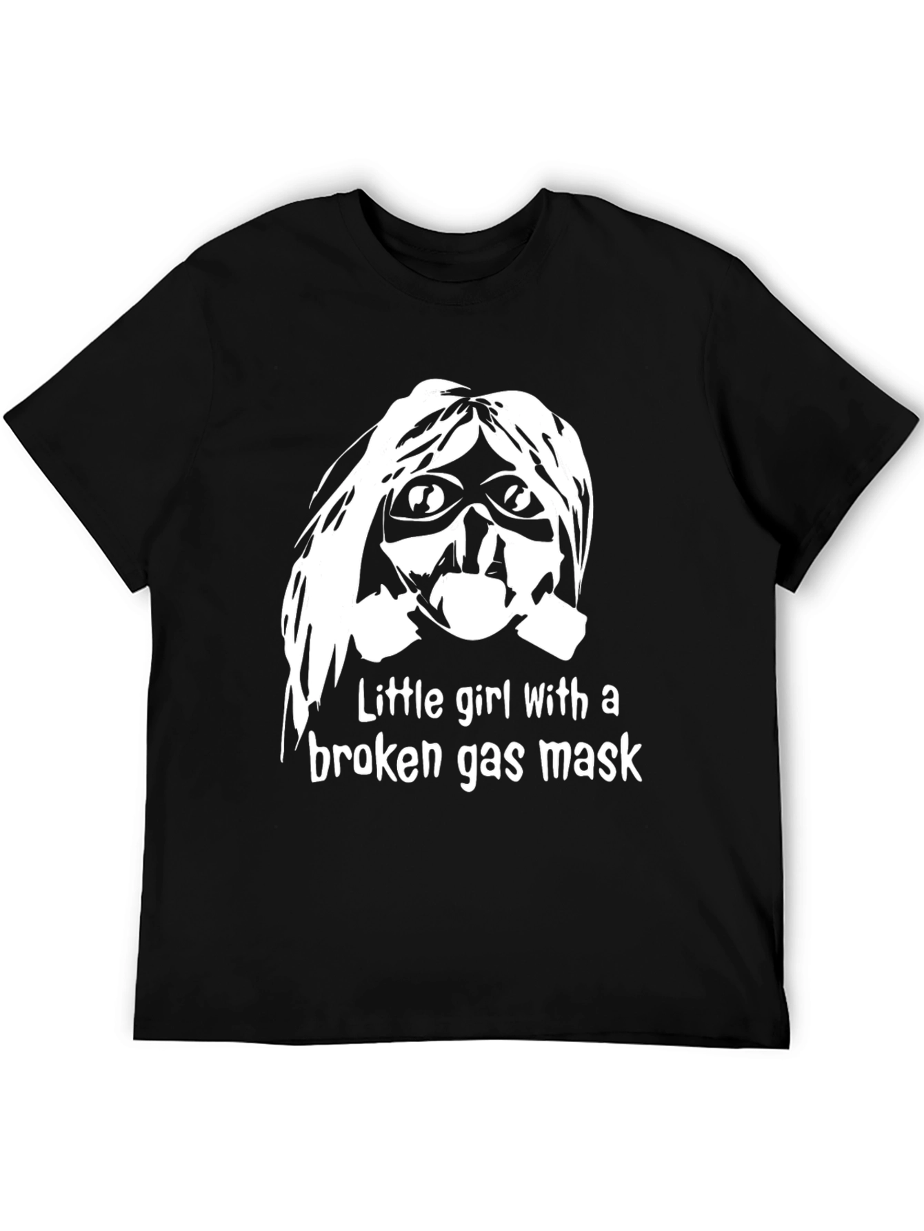 Black Broken Gas Mask T-Shirt - Unique Graphic Tee view 5
