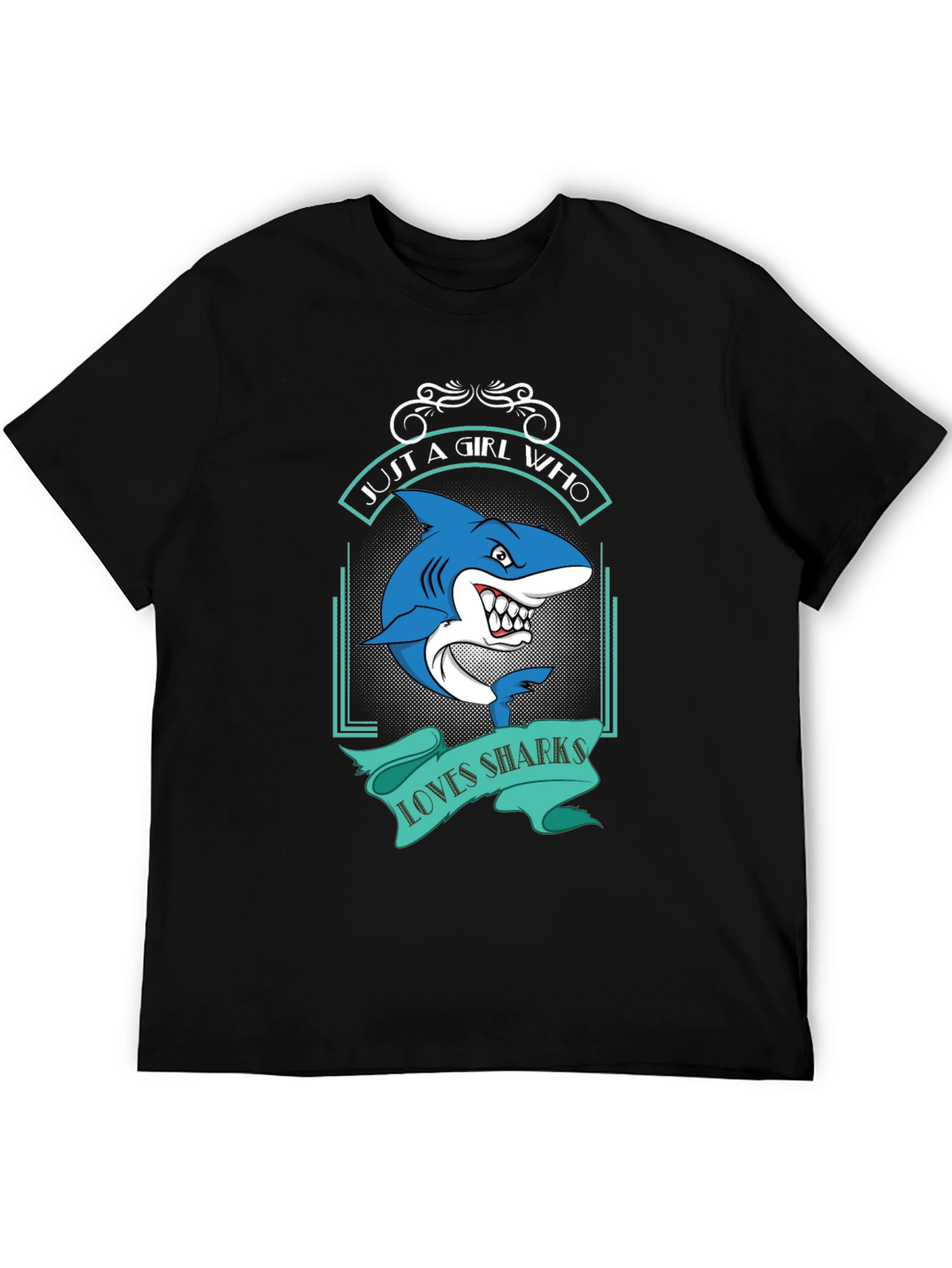 Shark Lover T-Shirt - Just a Girl Who Loves Sharks - 5