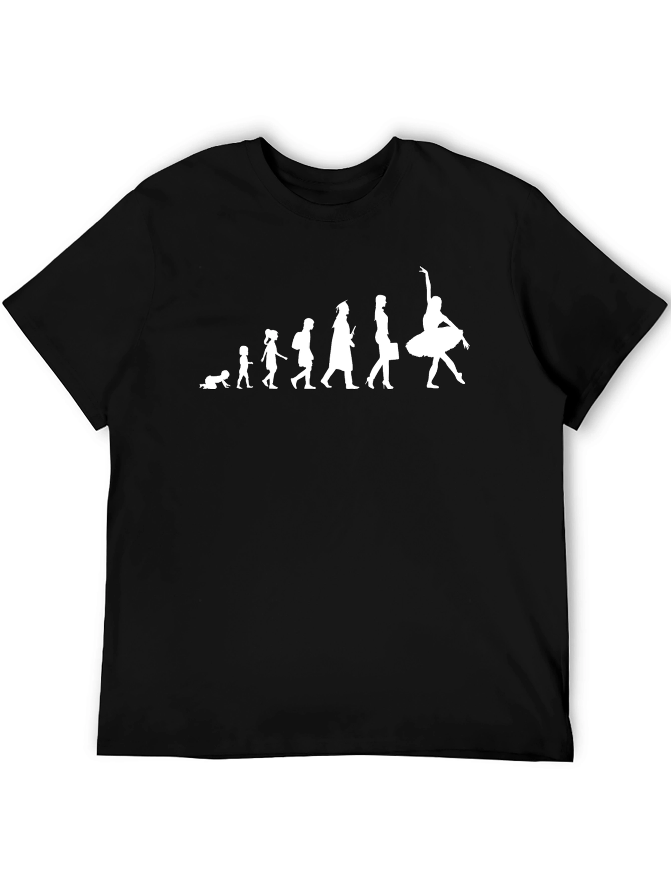 Black Evolution of a Ballerina Black T-Shirt view 5