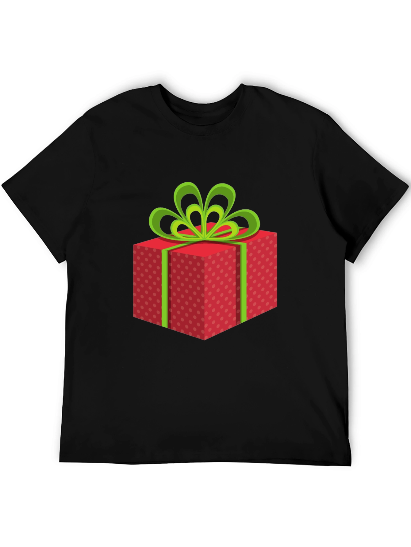 Black Festive Gift Box Graphic T-Shirt view 5