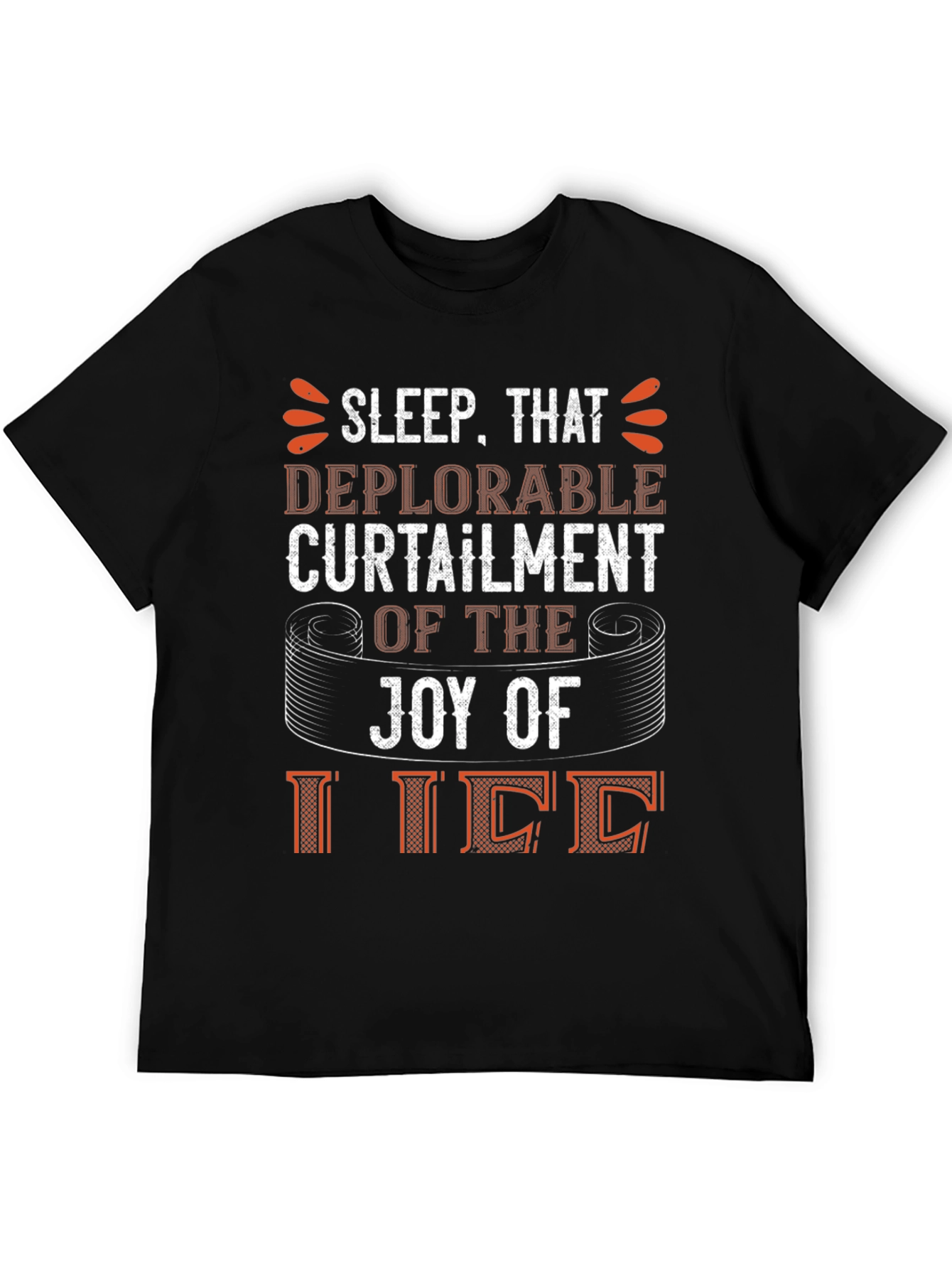 Black Sleep Deprivation Humor T-Shirt view 5