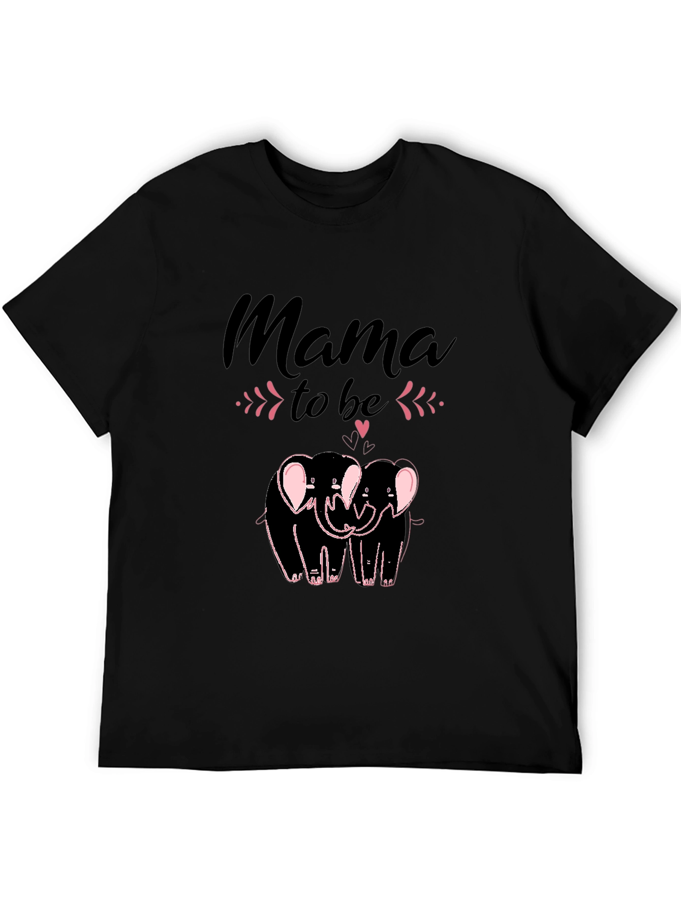 Mama To Be Elephant Graphic Tee - Black - 5
