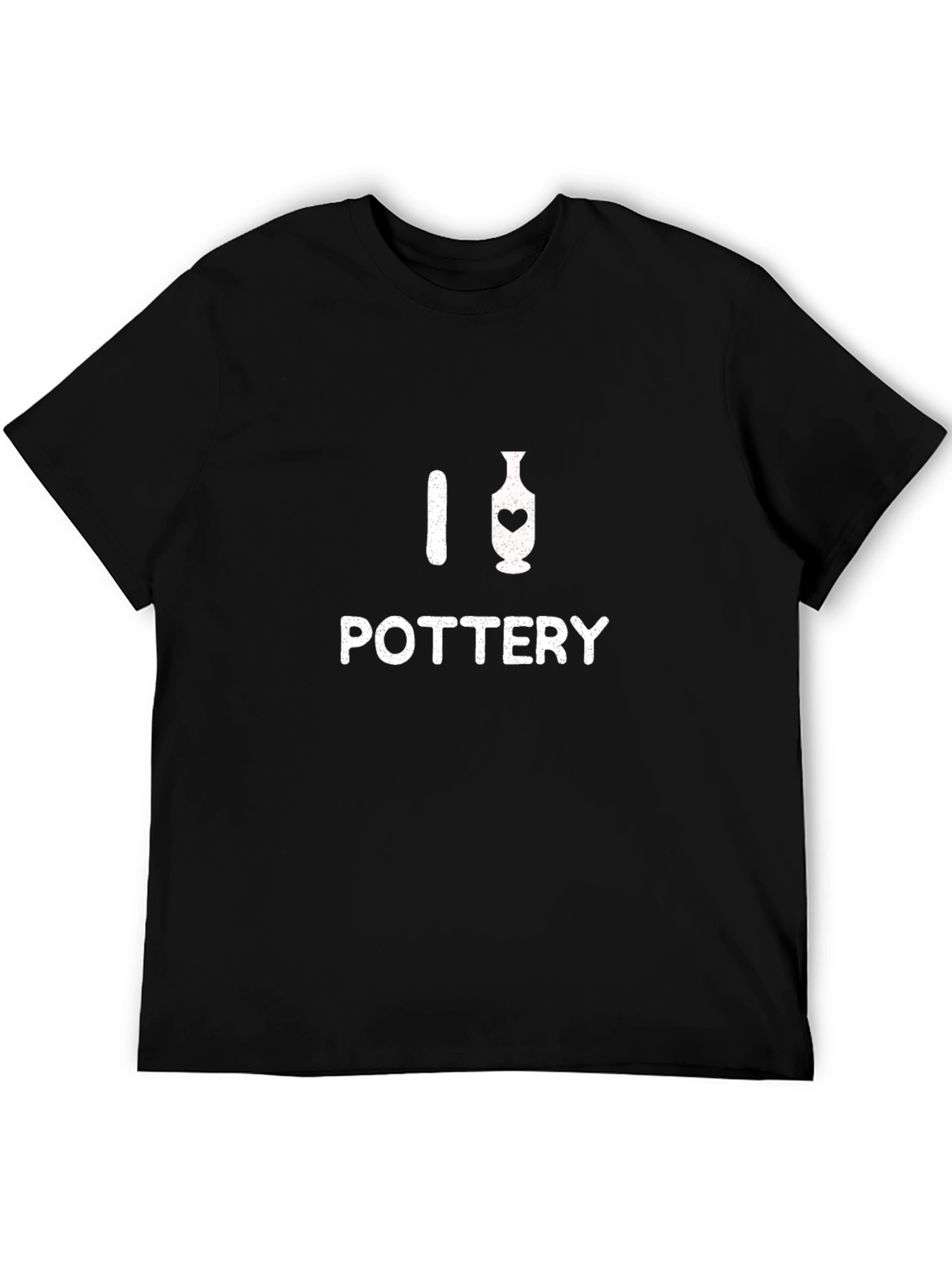 Black I Heart Pottery T-Shirt - Black view 5