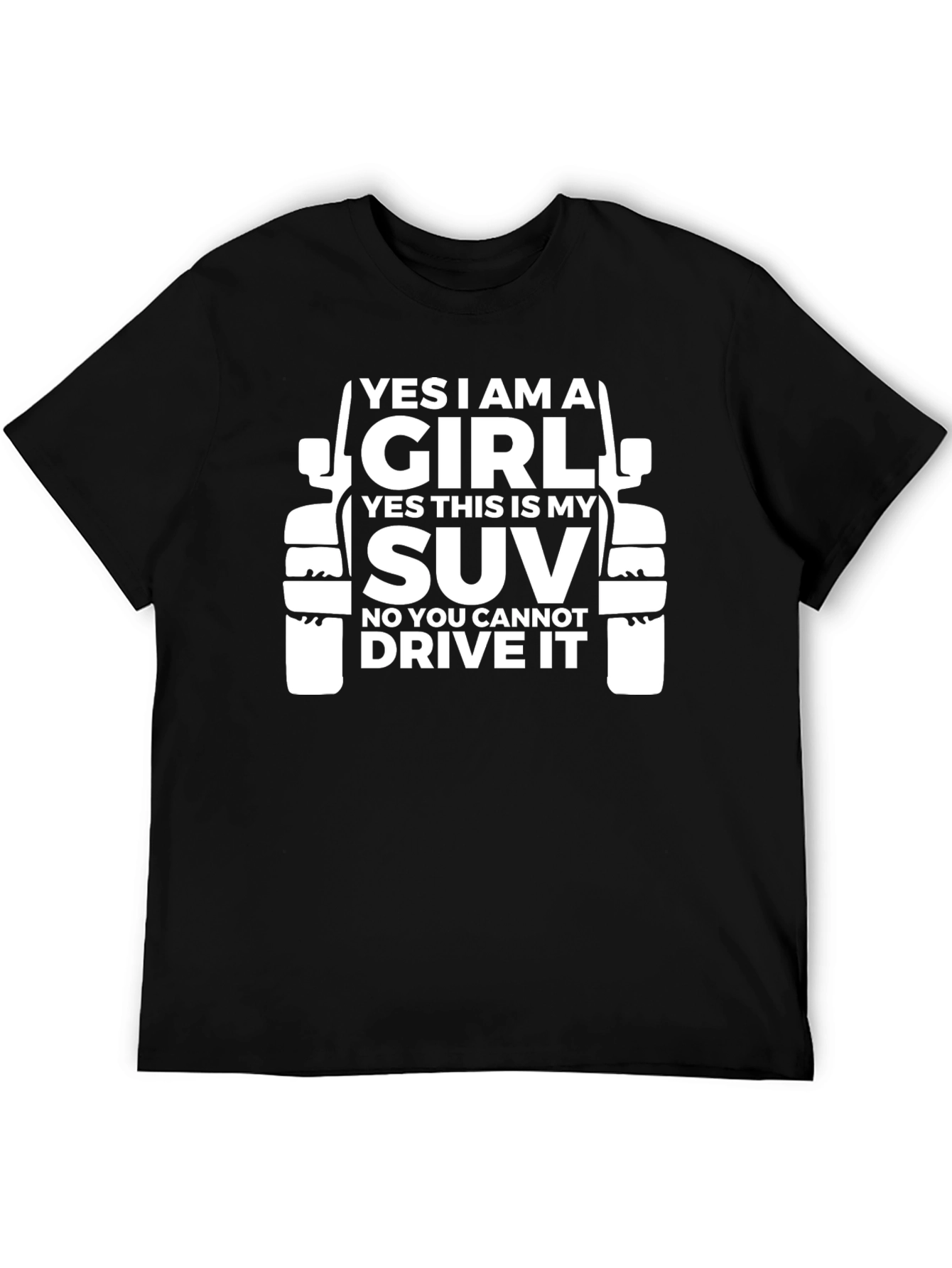 Black Girl SUV T-Shirt - "Yes I Am A Girl" view 5