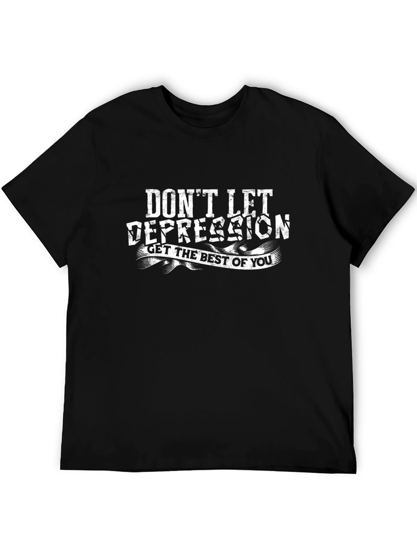 Black Don't Let Depression Get the Best of You Black T-Shirt view 5