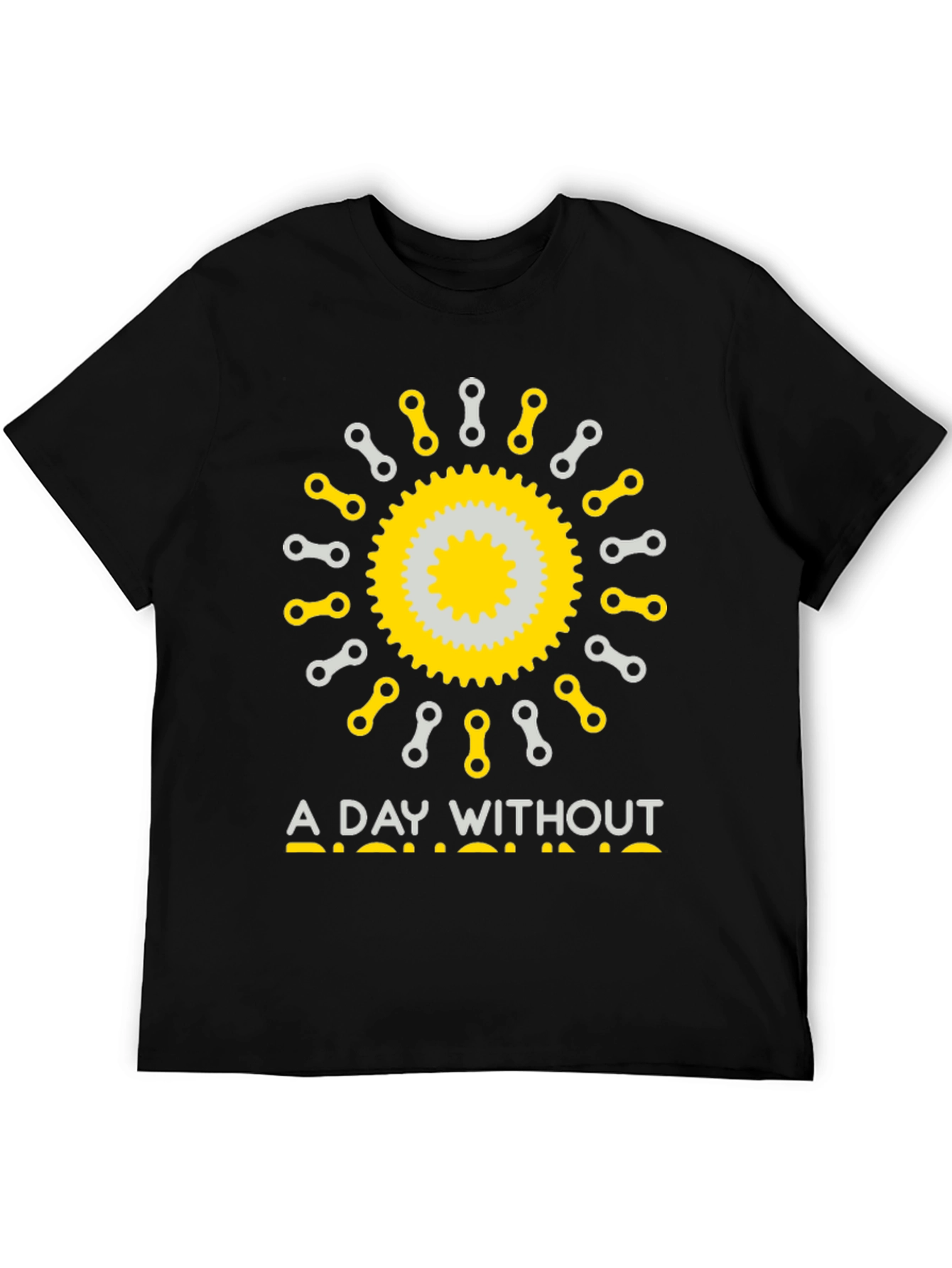 Black A Day Without Biking T-Shirt view 5
