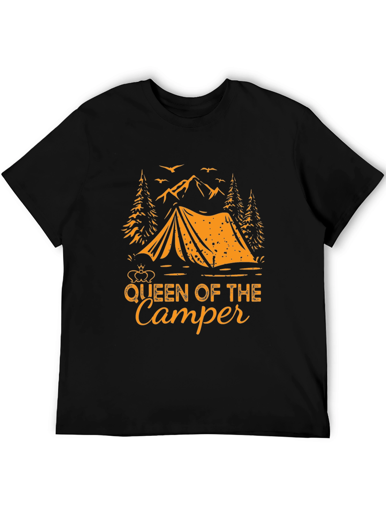 Black Queen of the Camper Graphic T-Shirt view 5