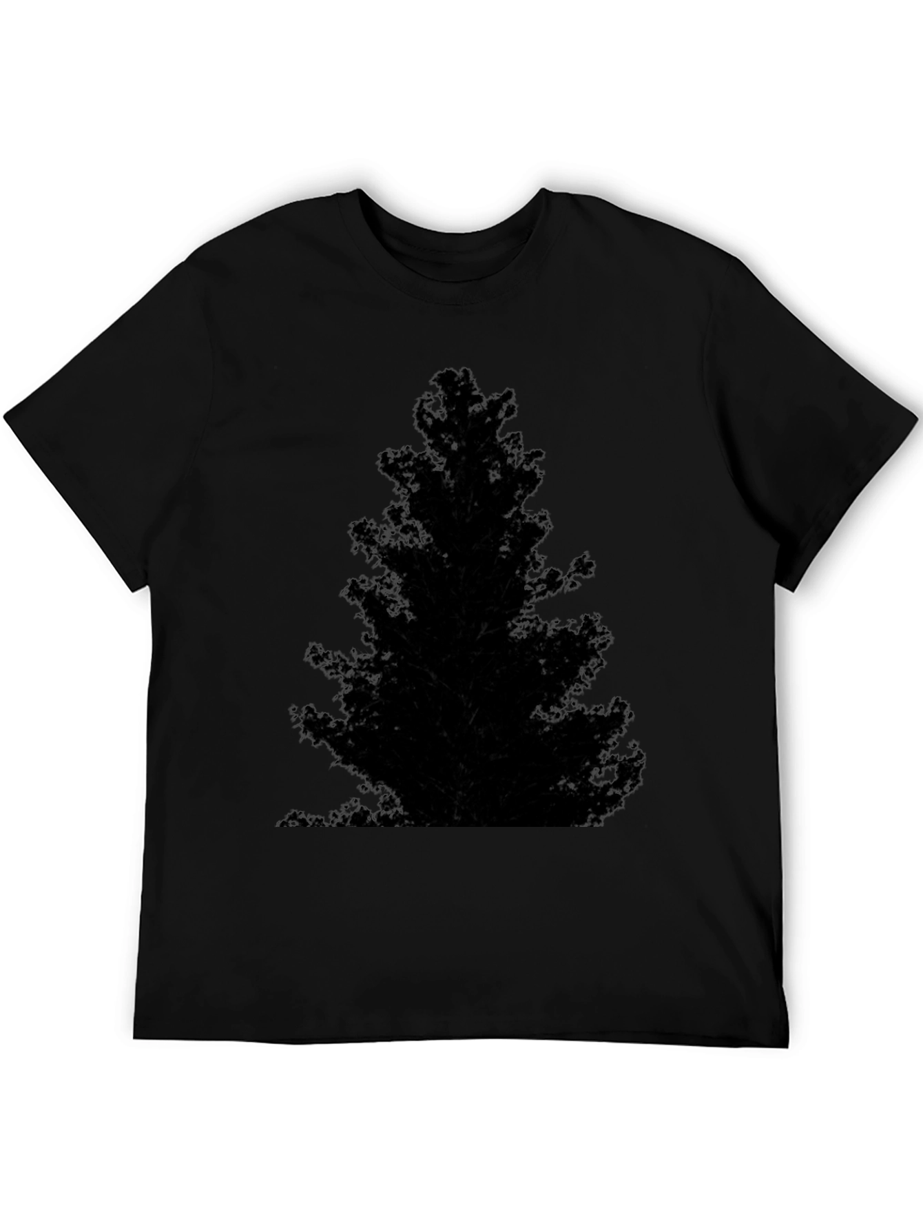 Black Men's Black Tree Silhouette Graphic T-Shirt view 5