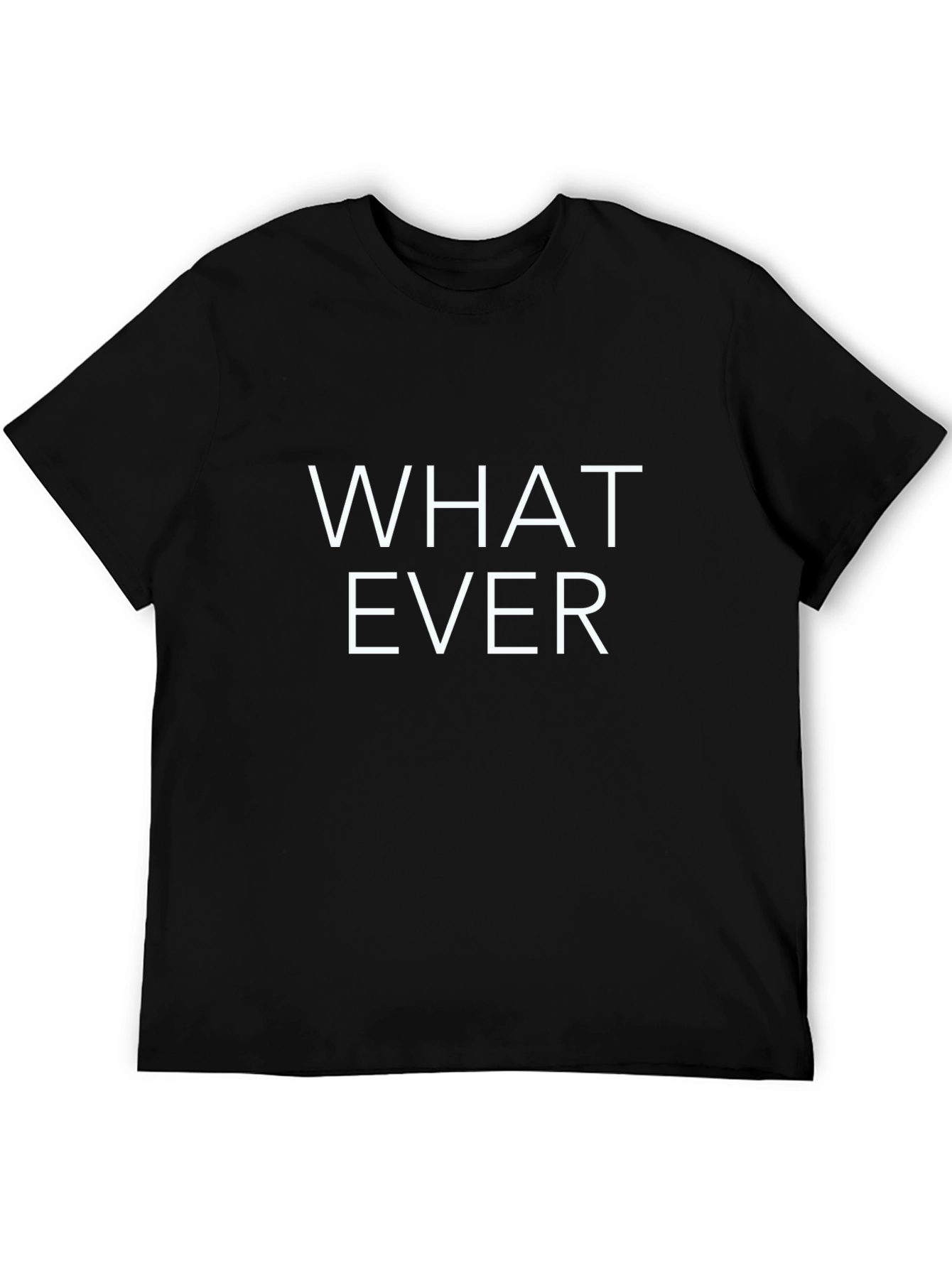 Black Whatever Graphic T-Shirt - Casual Cotton Tee view 5
