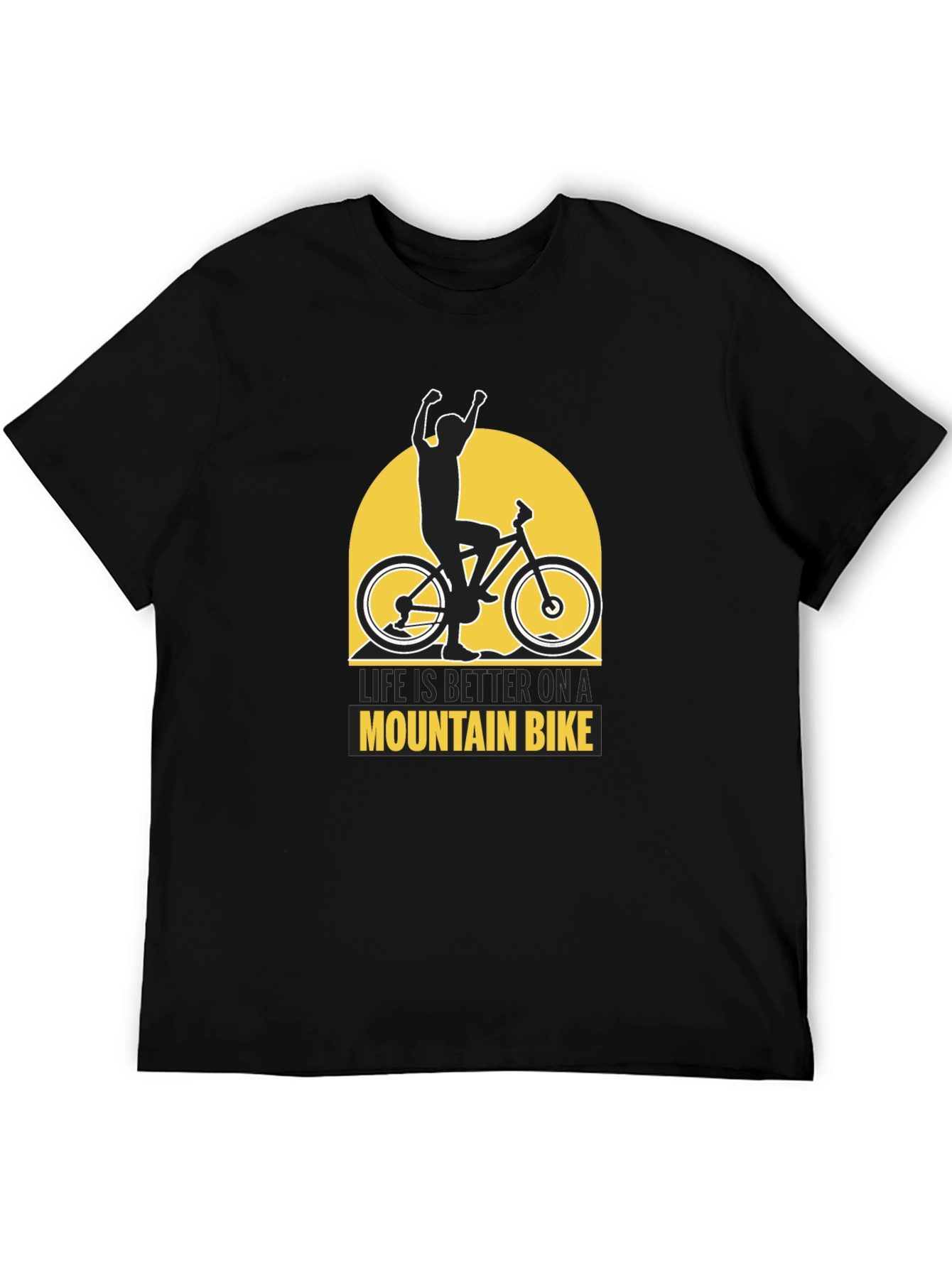 Black Life is Better Mountain Bike Graphic Tee view 5