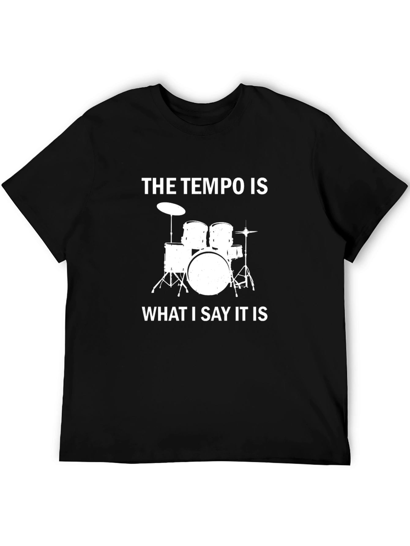 Black Tempo Drummer T-Shirt - Music Lover Tee view 5