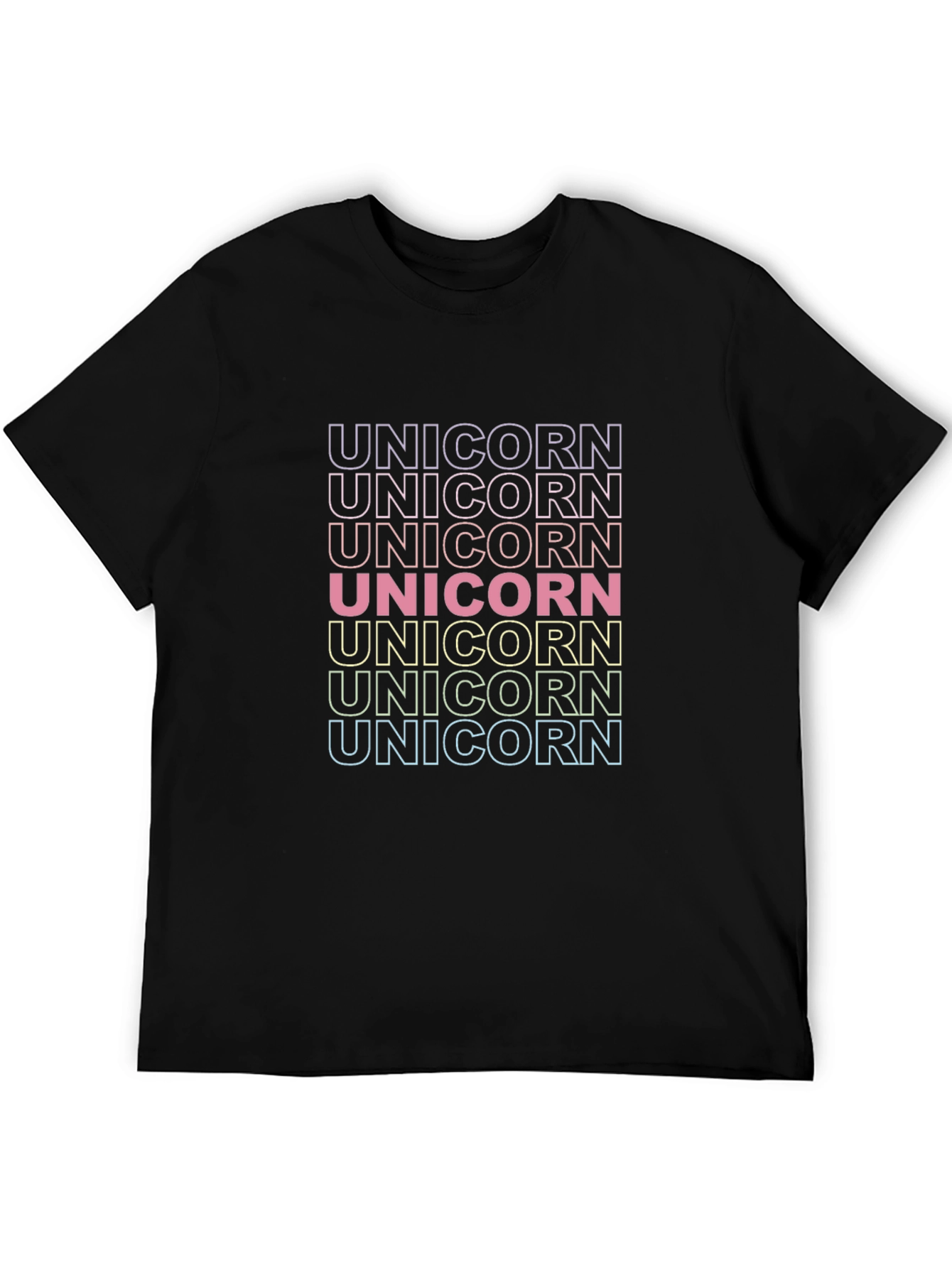 Black Unicorn Graphic Tee - Retro Style Cotton T-Shirt view 5