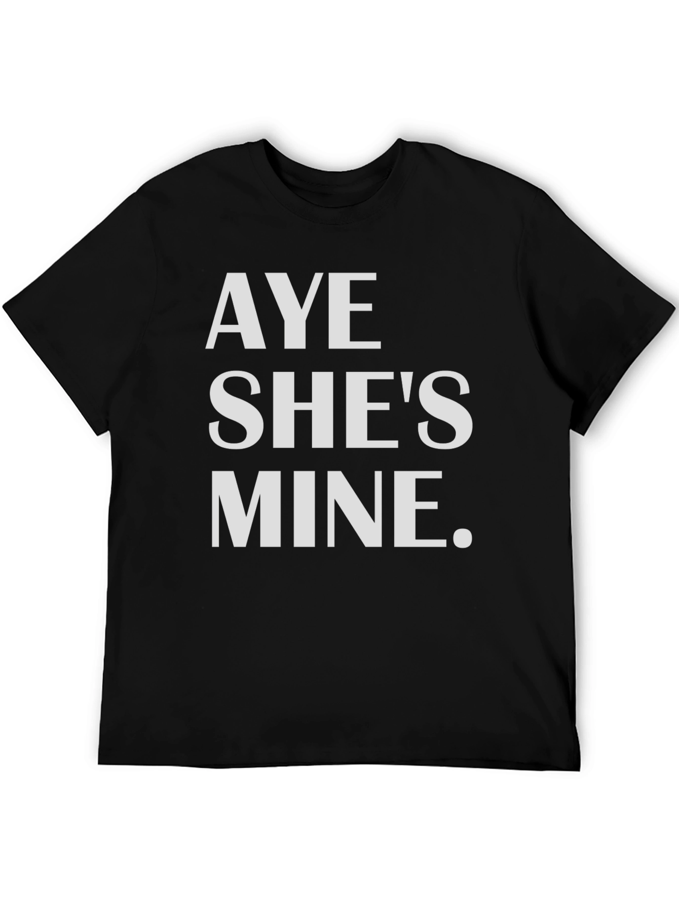 Black Aye She's Mine Black Graphic Tee view 5