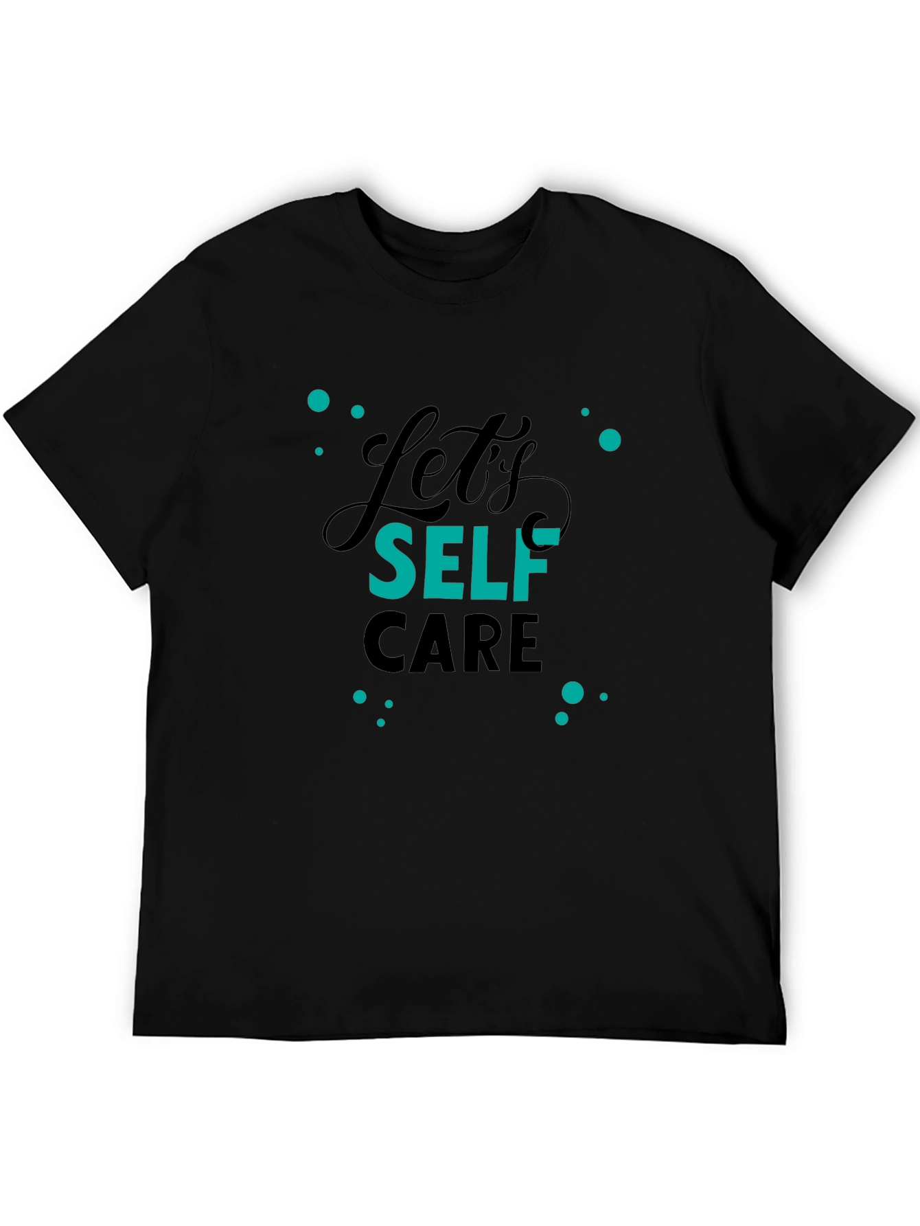Black Self Care Black T-Shirt - Trendy Graphic Tee view 5