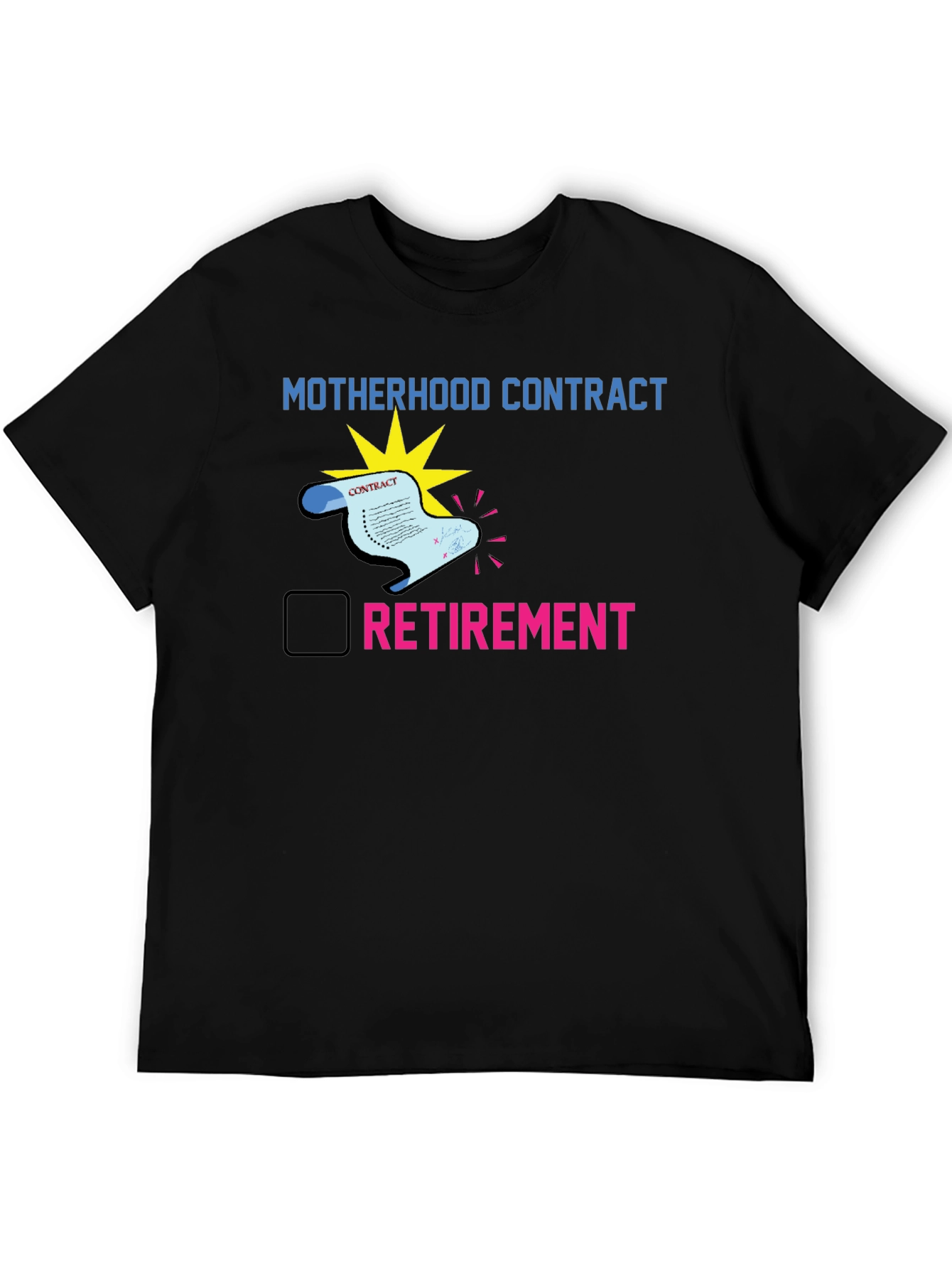 Black Motherhood Contract Retirement T-Shirt view 5