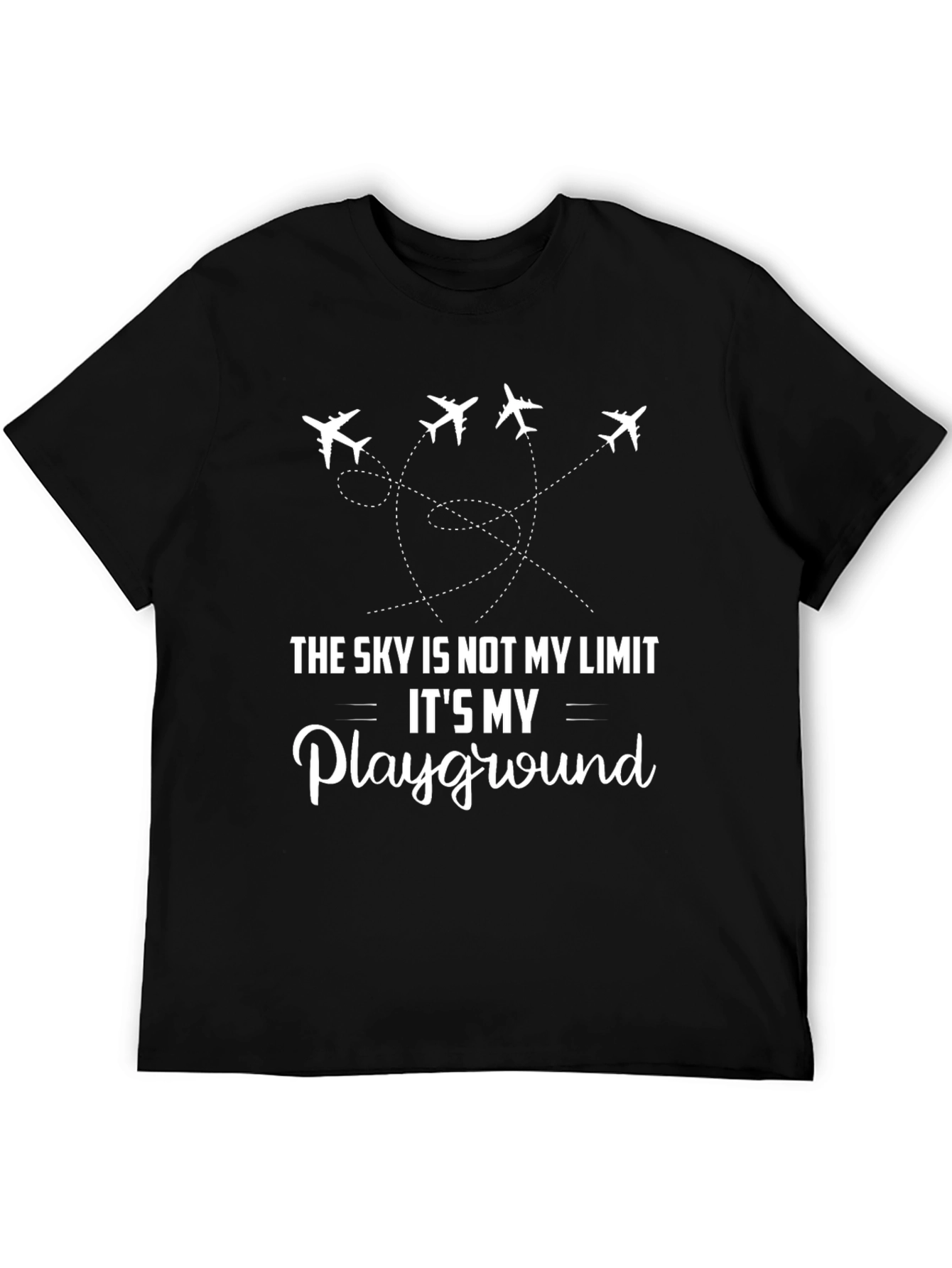 Black The Sky is Not My Limit T-Shirt - Aviation Gift view 5