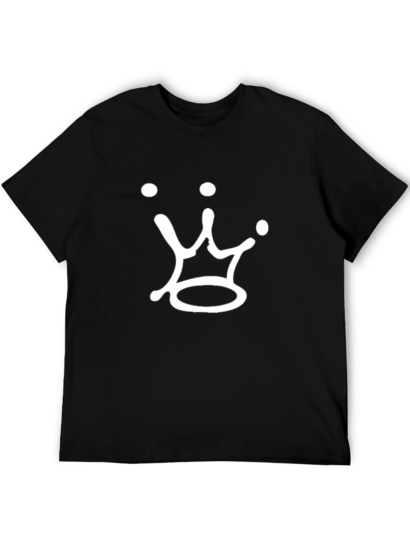 Black Crown Graphic Print T-Shirt - Casual Wear view 5