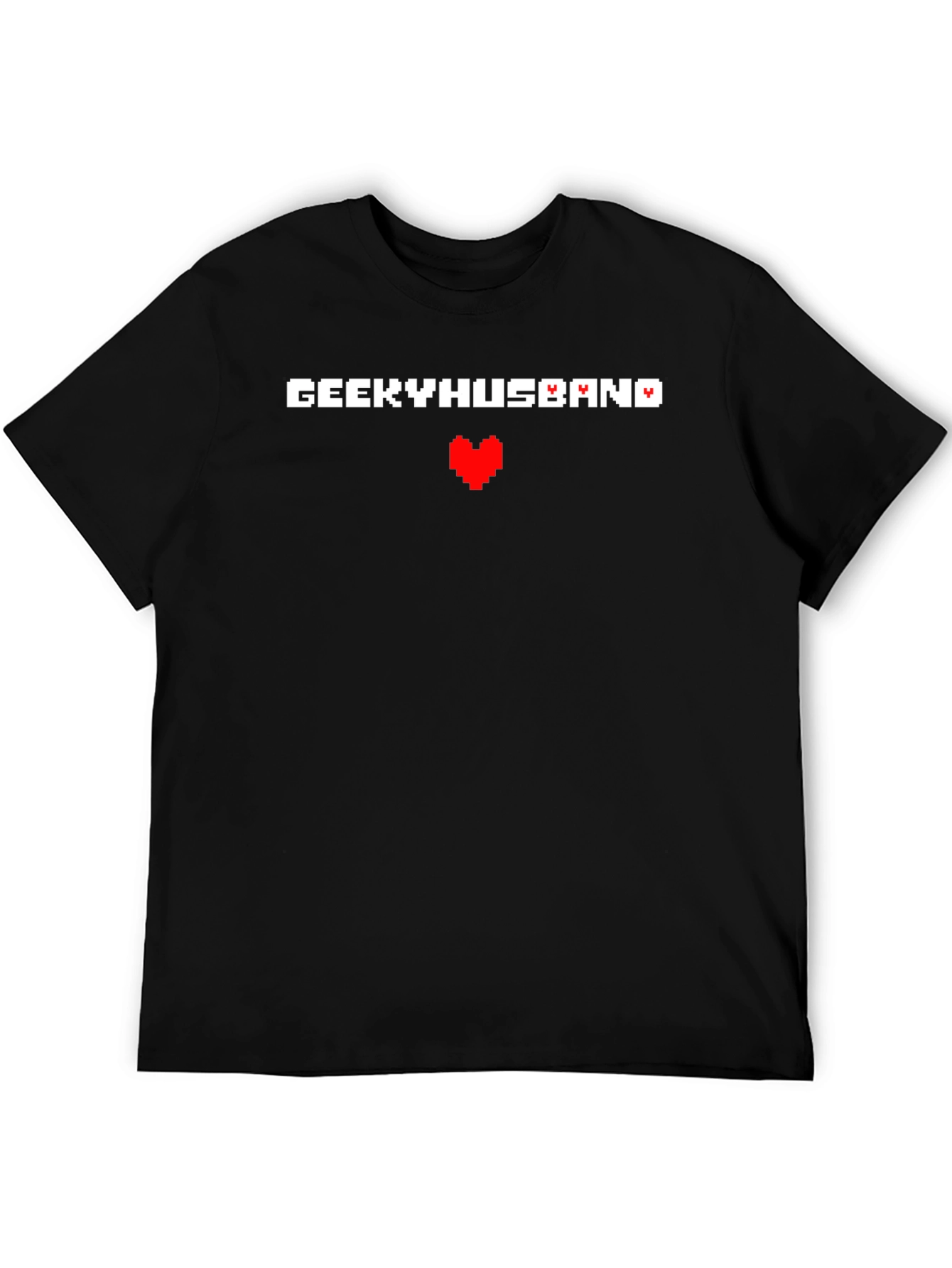 Geeky Husband Pixel Heart T-Shirt - 5
