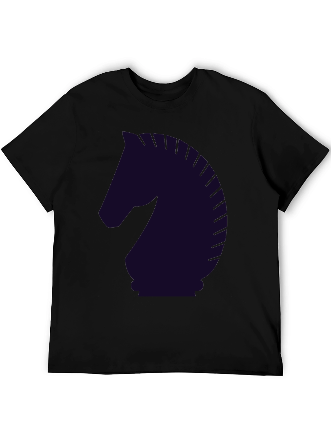 Black Chess Knight Graphic T-Shirt - Black view 5