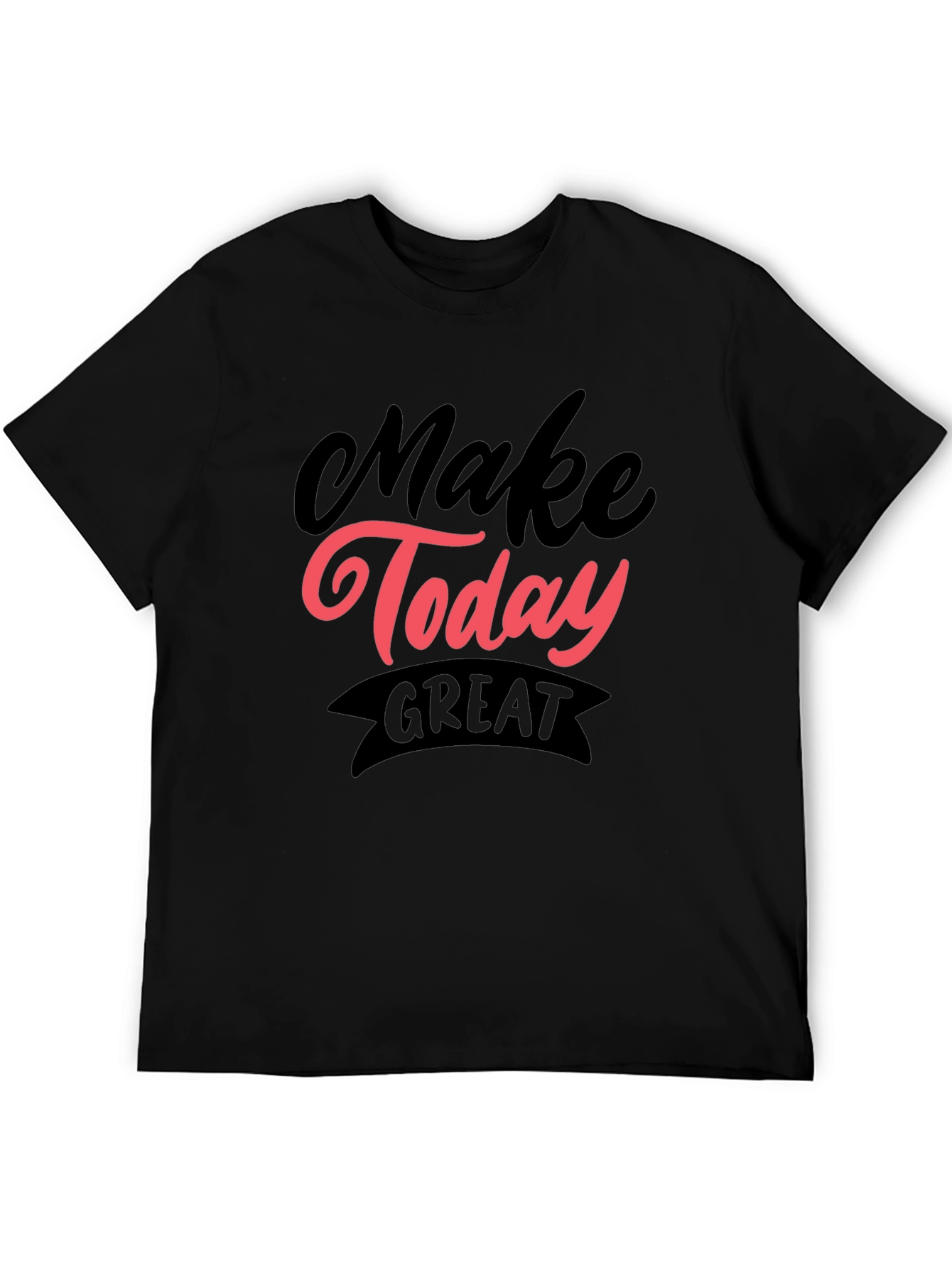 Black Make Today Great Graphic Tee - Black view 5