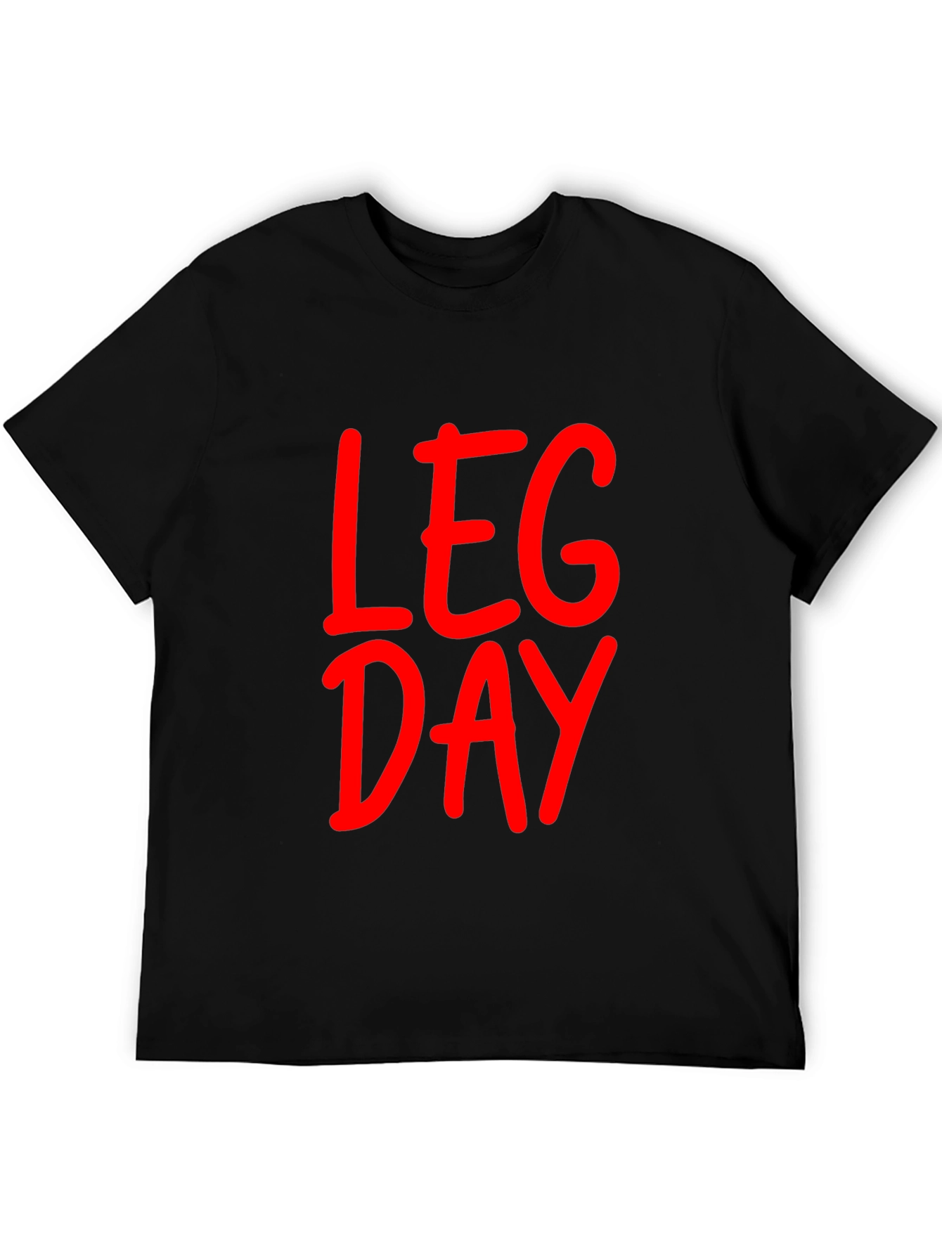Black Leg Day Black T-Shirt - Gym Workout Apparel view 5