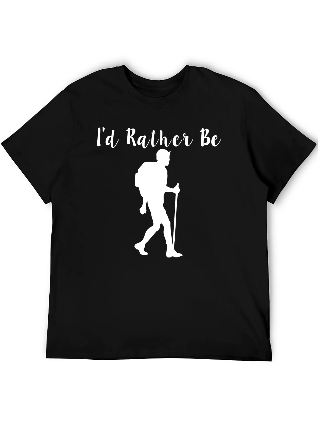 Black I'd Rather Be Hiking T-Shirt - Black view 5