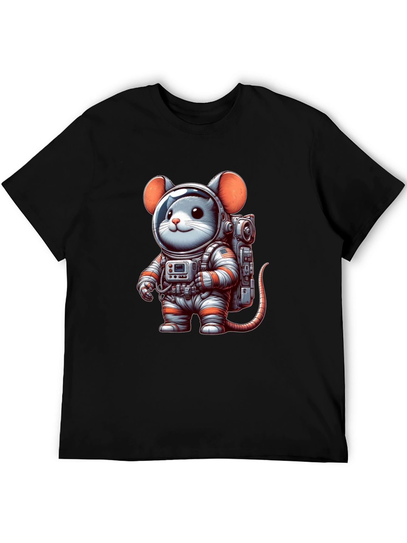 Black Mouse Astronaut T-Shirt - Space Explorers view 5