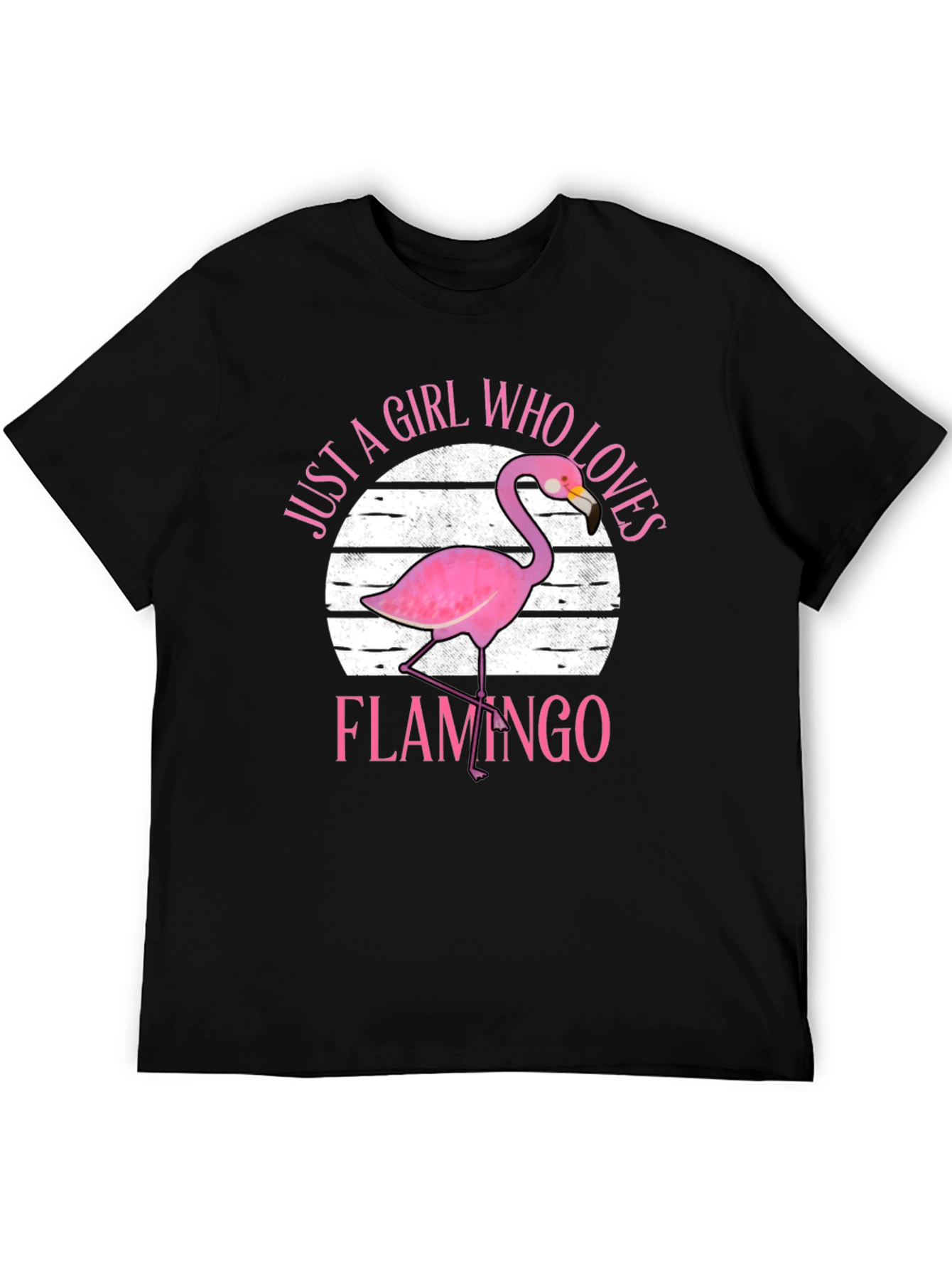 Black Girl Who Loves Flamingos T-Shirt view 5