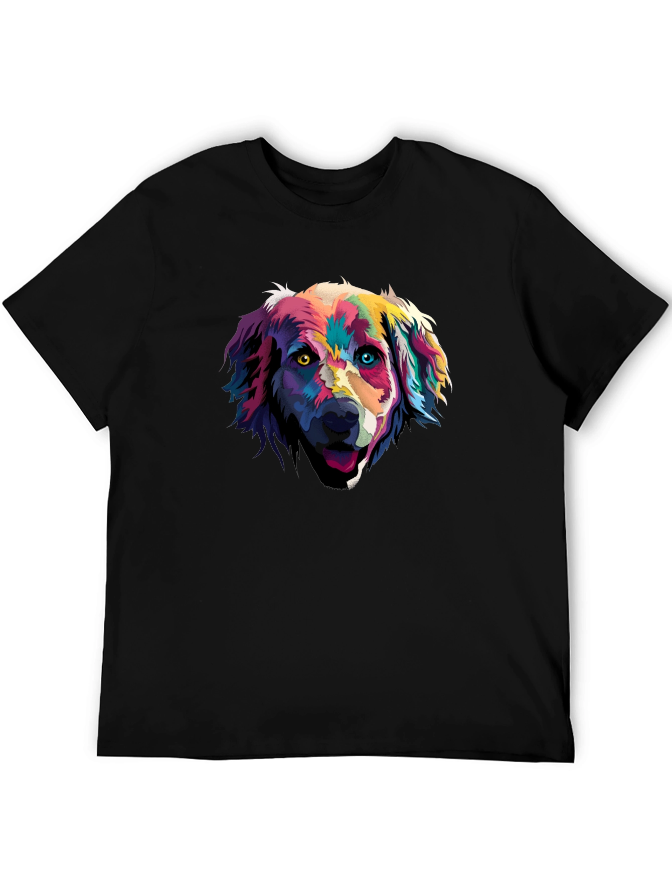 Black Dog Art Graphic Tee - Men's Black T-Shirt view 5