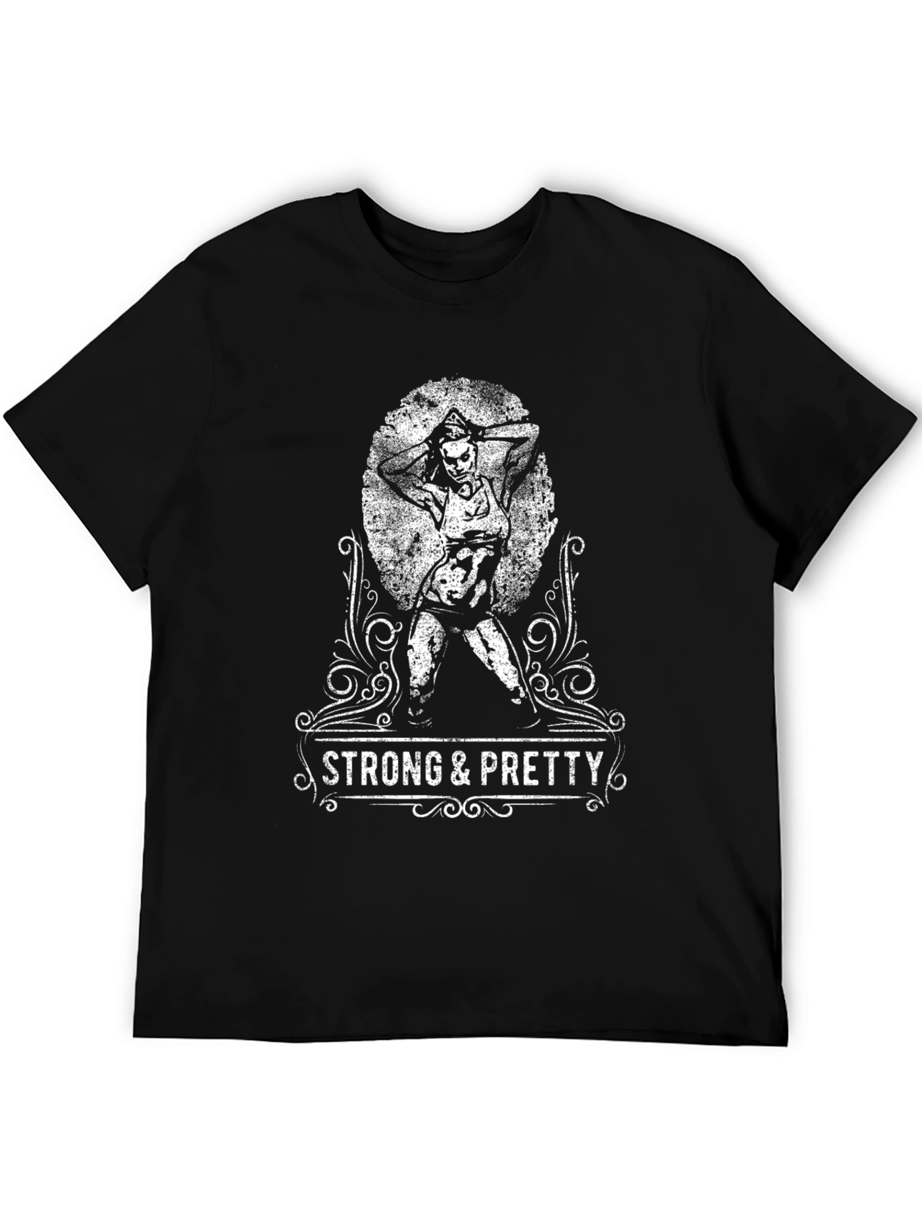 Black Strong & Pretty Graphic T-Shirt - Unisex view 5