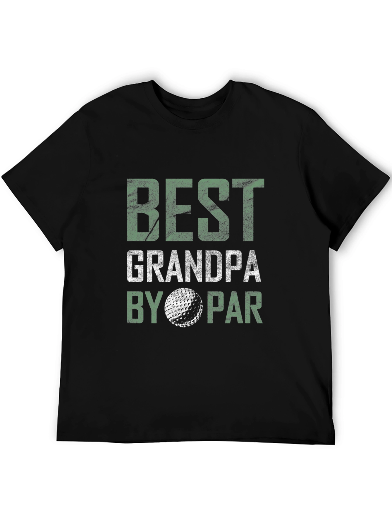 Black Best Grandpa By Par Golf T-Shirt view 5