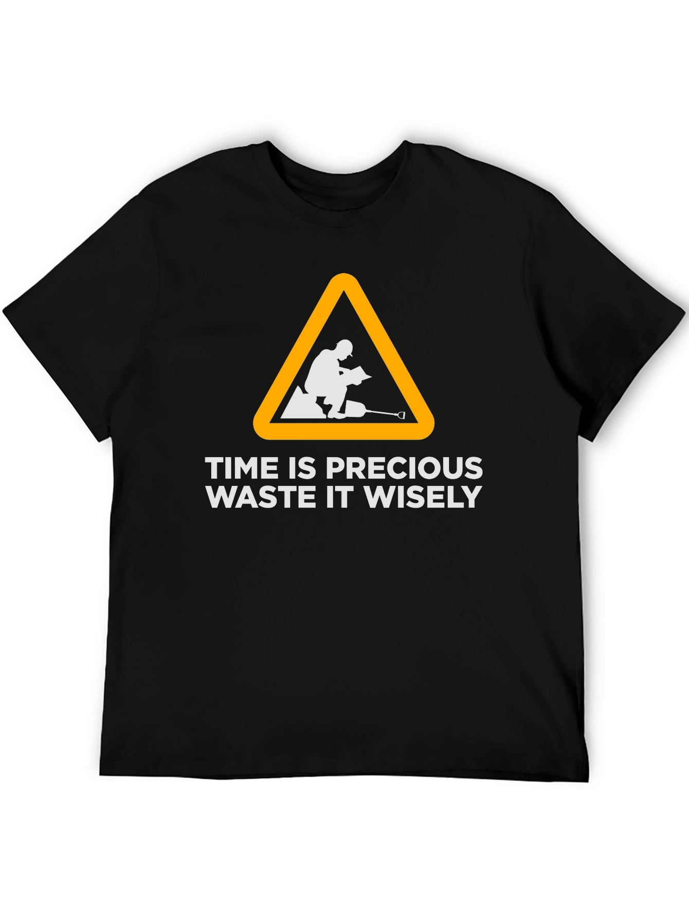 Black Time is Precious Graphic Tee - Black view 5